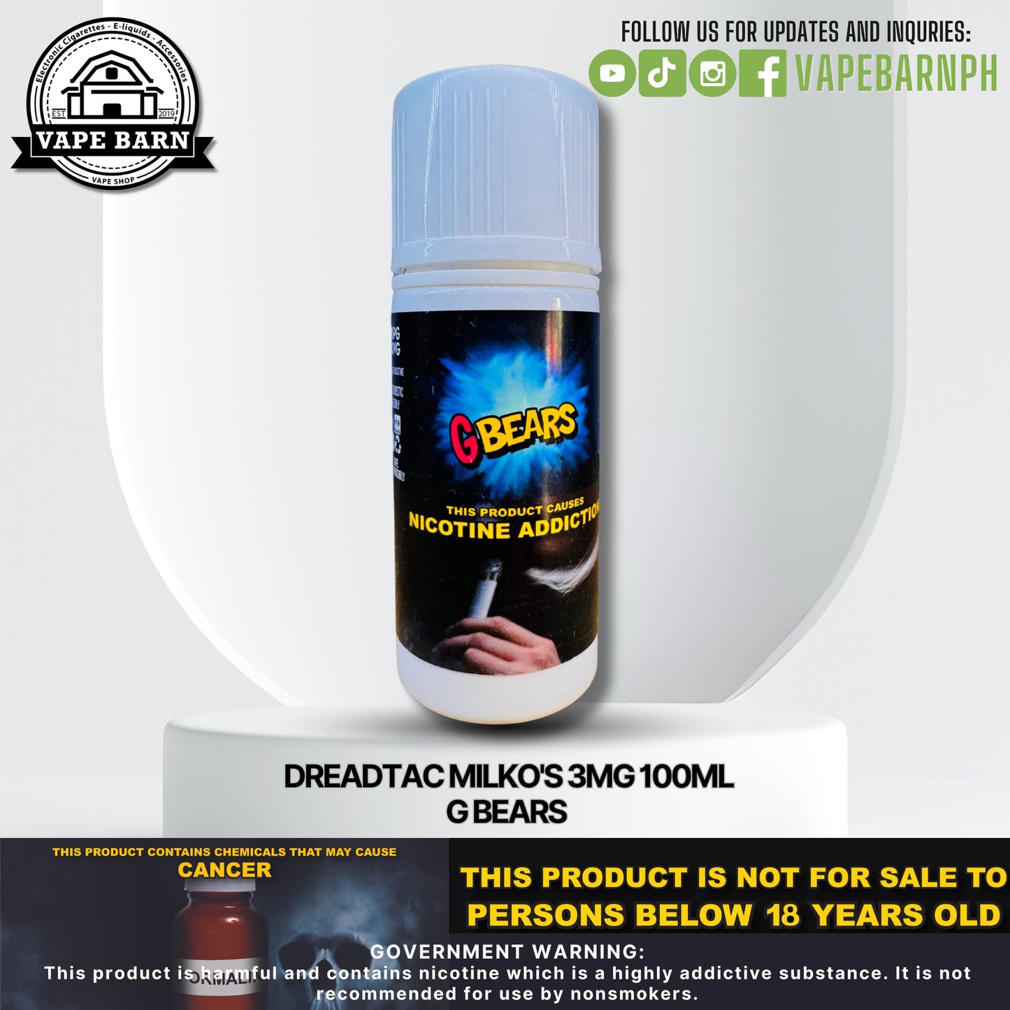 Dreadtac Milko's 3mg 100ml