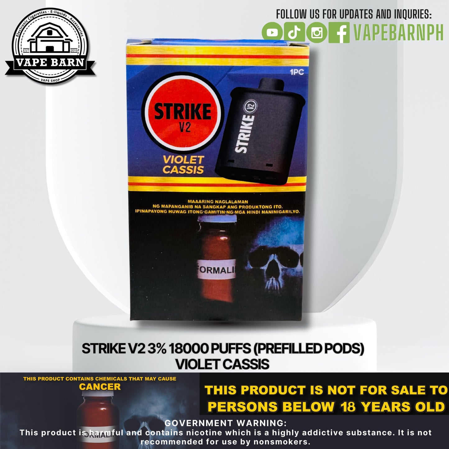 Strike V2 3% 18000 Puffs (Prefilled Pods)