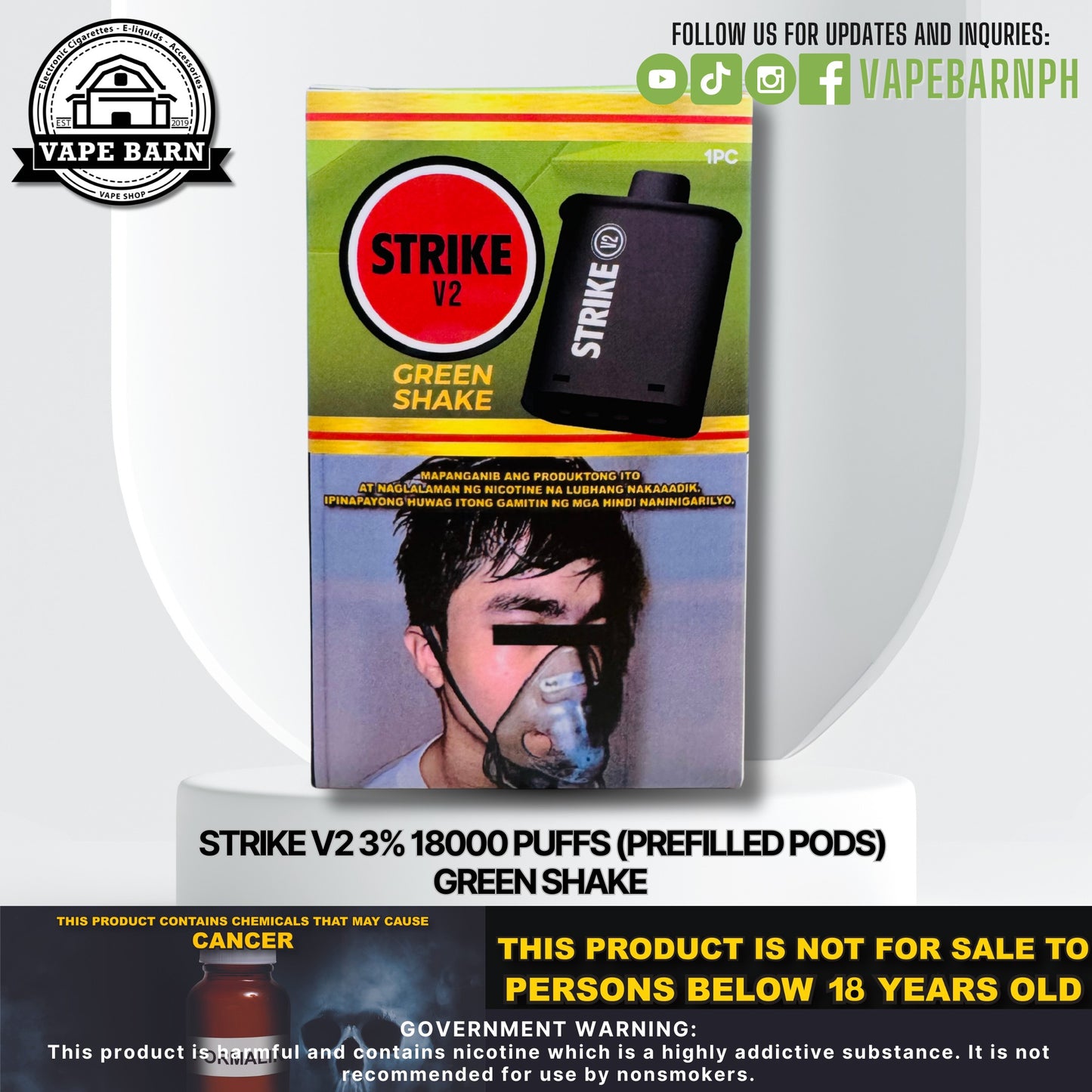 Strike V2 3% 18000 Puffs (Prefilled Pods)