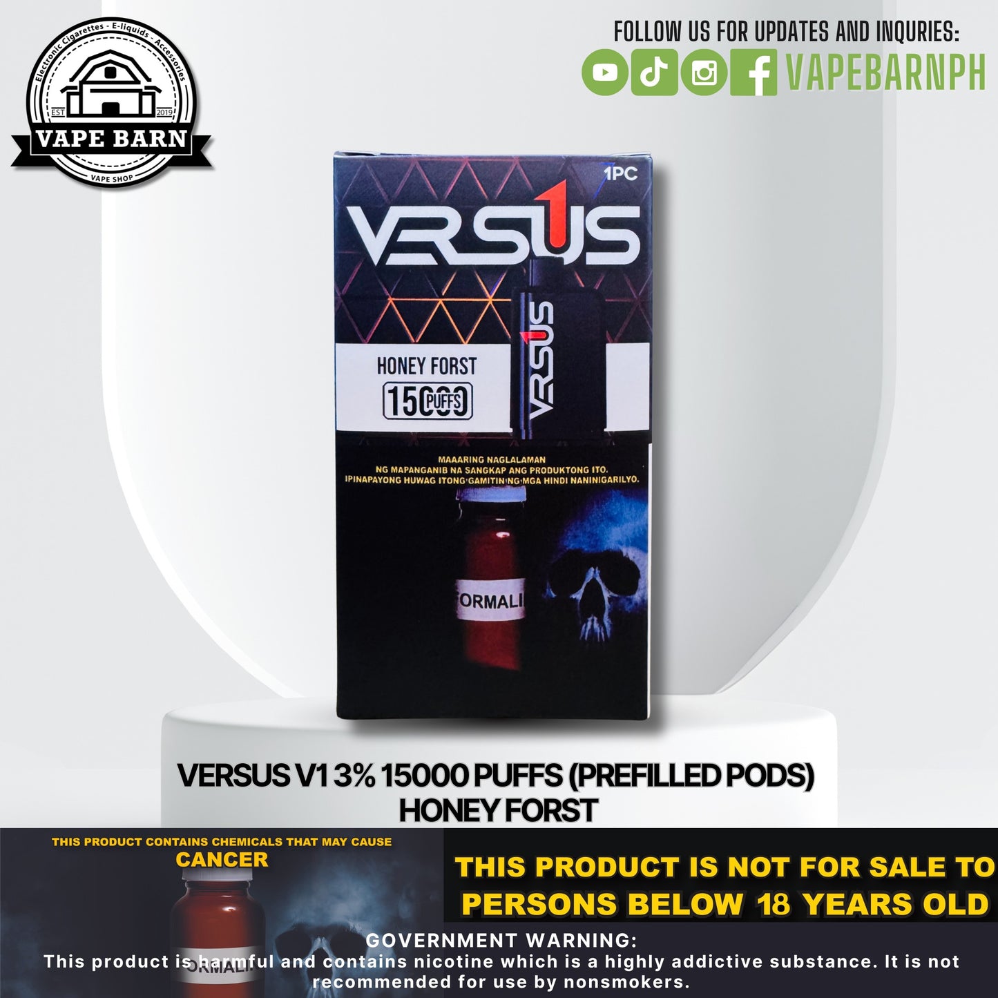 Versus V1 3% 15000 Puffs (Prefilled Pods)