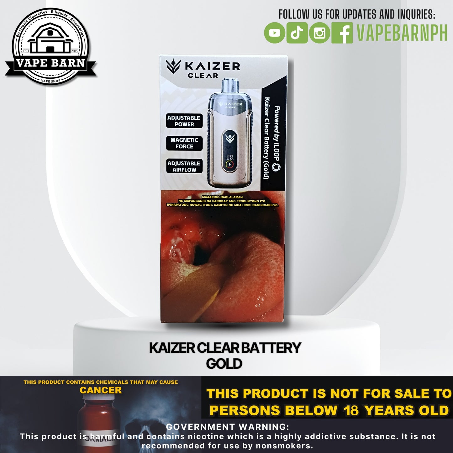 Kaizer Clear 12mg (Prefilled Pods) / Battery
