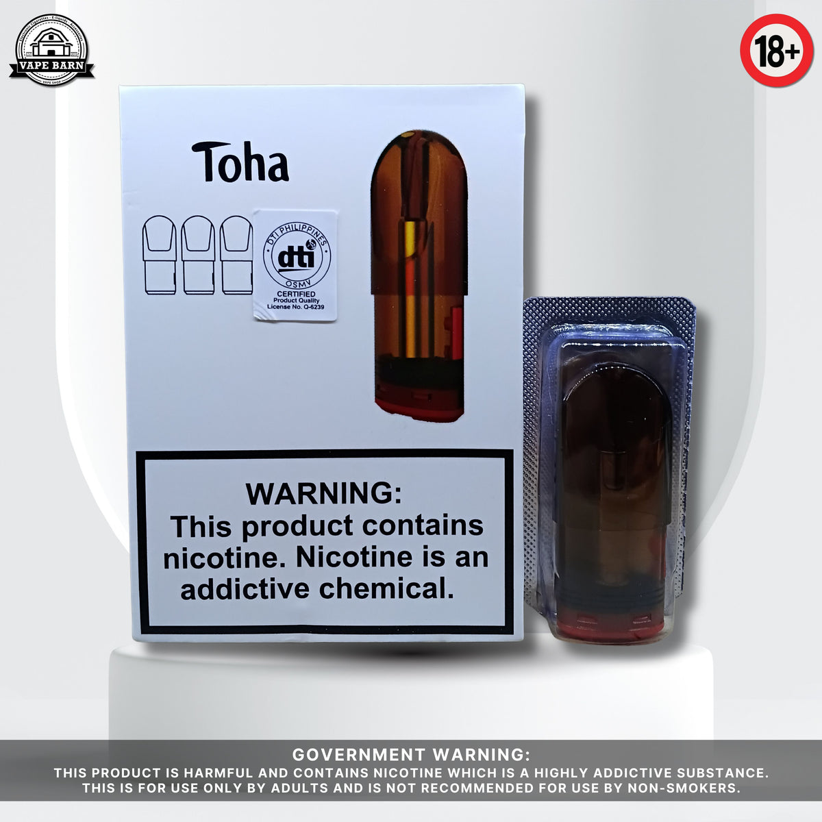 Toha Refillable Empty Pod (Per Piece) – VAPE BARN PH