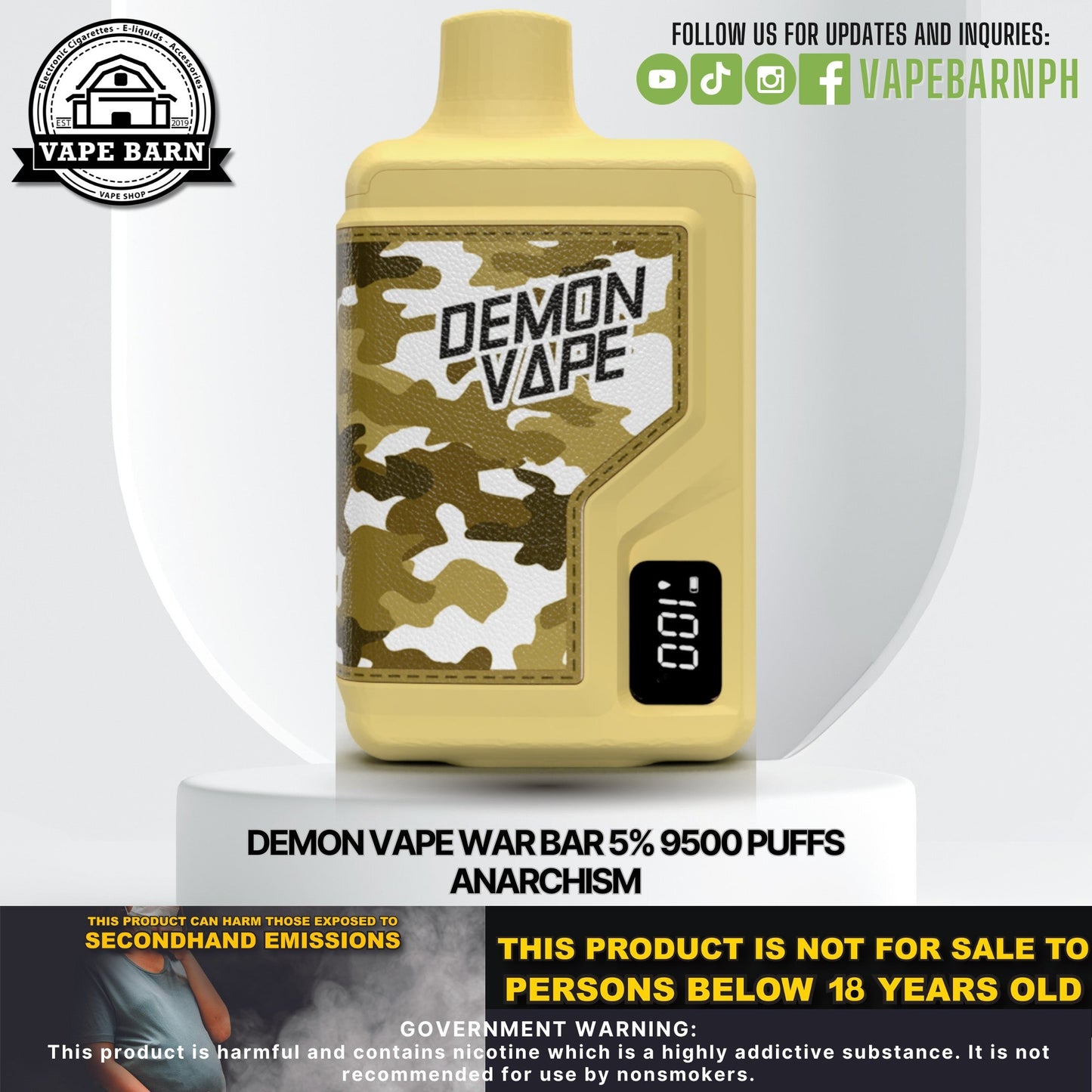 CS: Demon Vape War Bar 5% 9500 Puffs