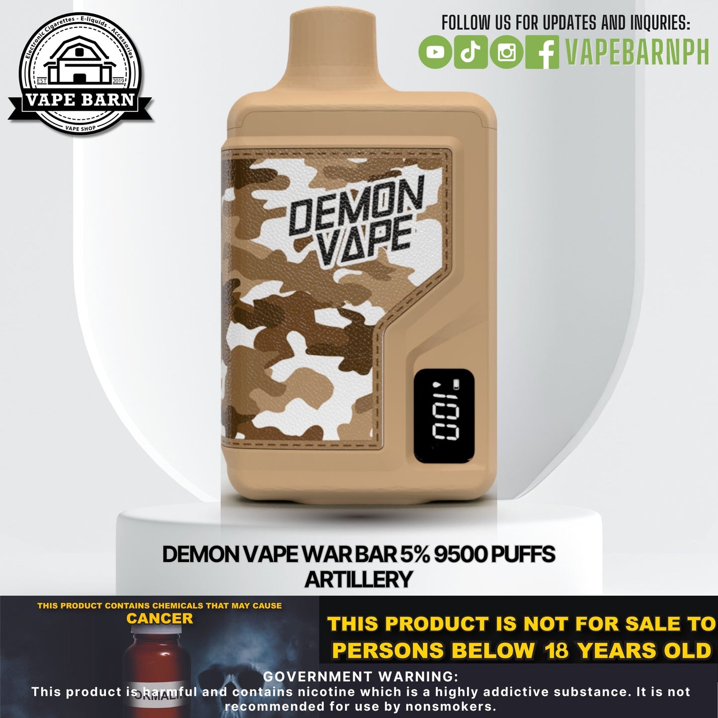 CS: Demon Vape War Bar 5% 9500 Puffs