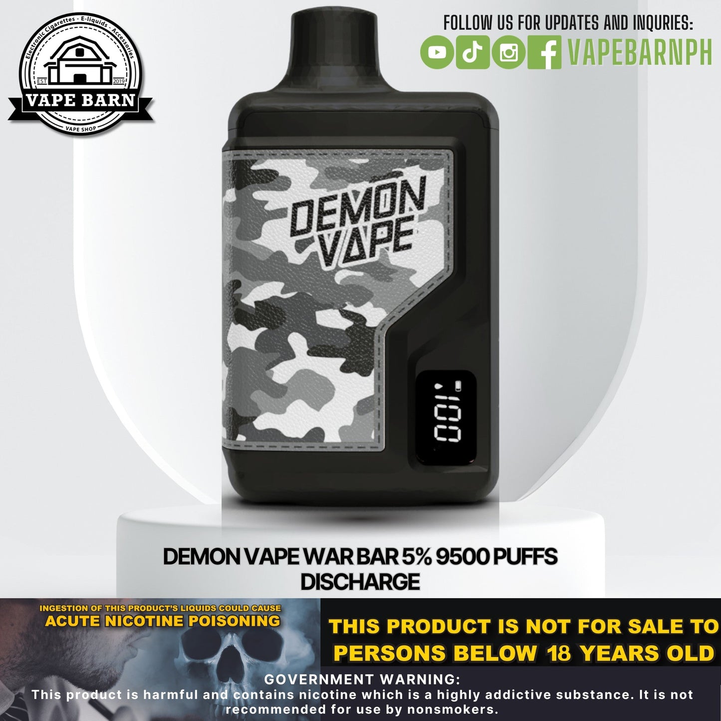 CS: Demon Vape War Bar 5% 9500 Puffs