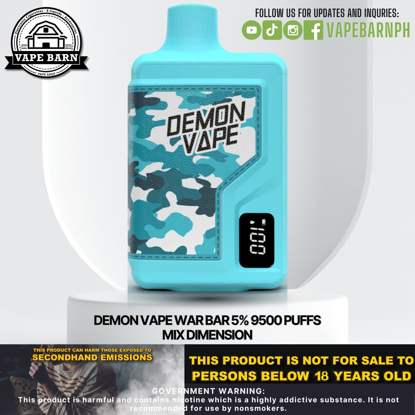 CS: Demon Vape War Bar 5% 9500 Puffs