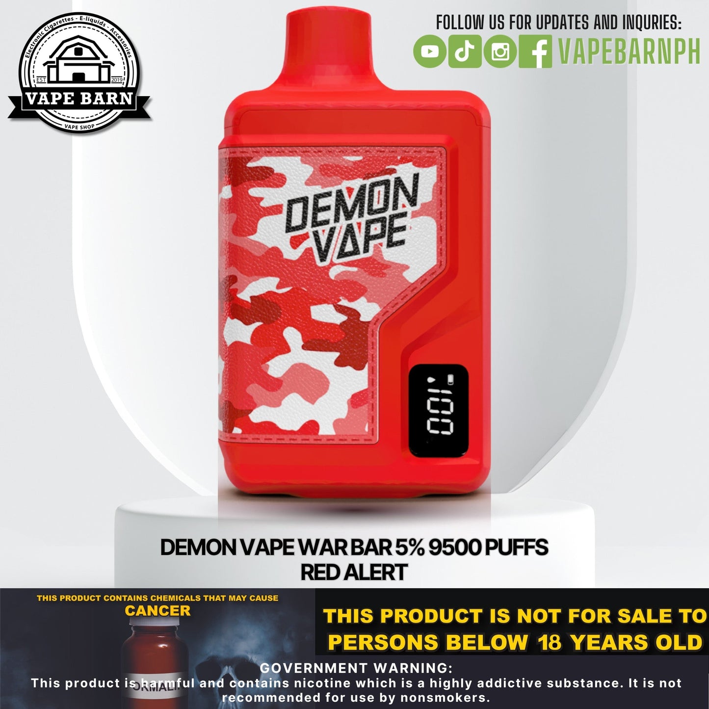 CS: Demon Vape War Bar 5% 9500 Puffs