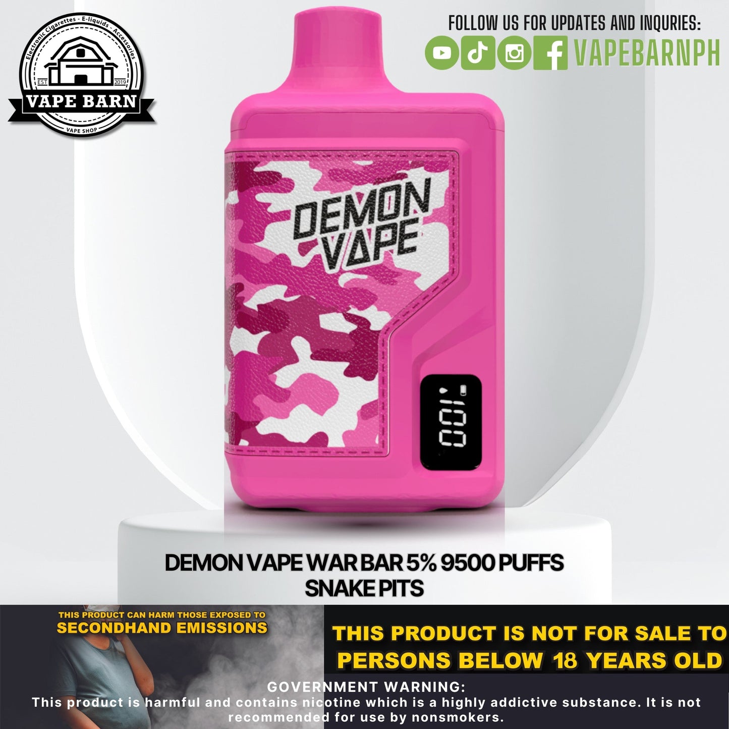 CS: Demon Vape War Bar 5% 9500 Puffs