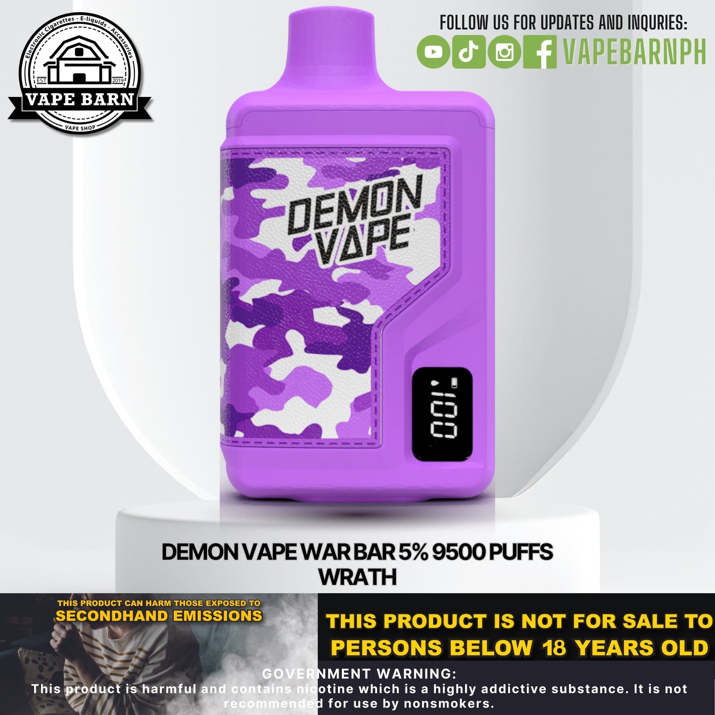 CS: Demon Vape War Bar 5% 9500 Puffs