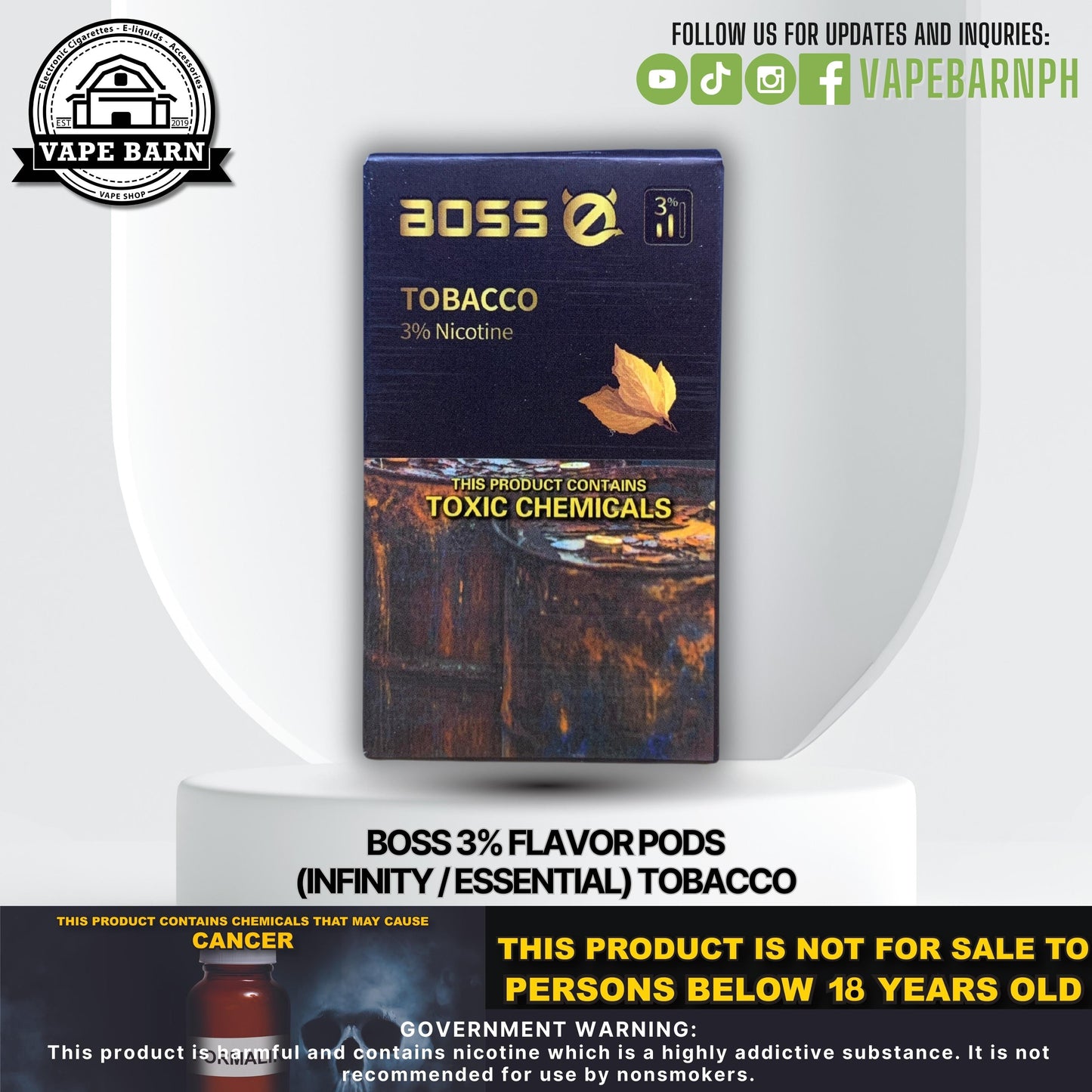 Boss 3% Flavor Pods (Infinity / Essential)