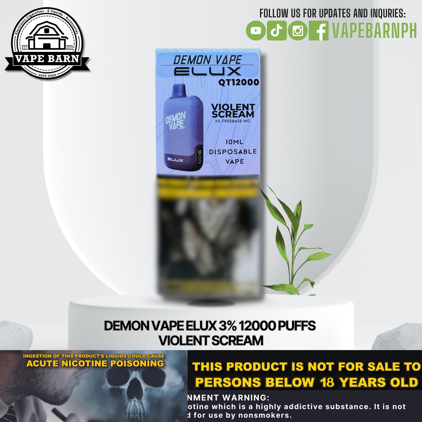 CS: Demon Vape Elux 3% 12000 Puffs