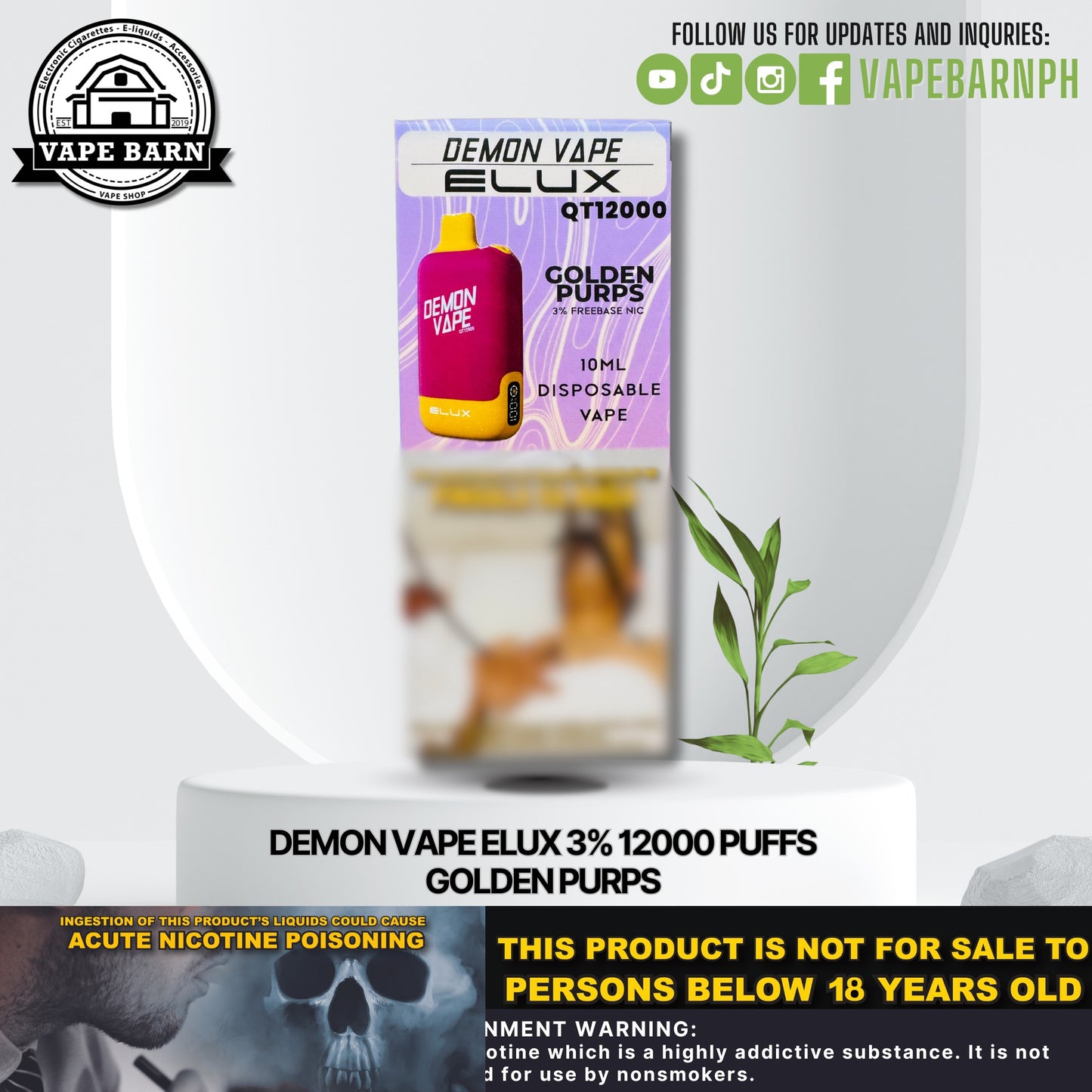 CS: Demon Vape Elux 3% 12000 Puffs