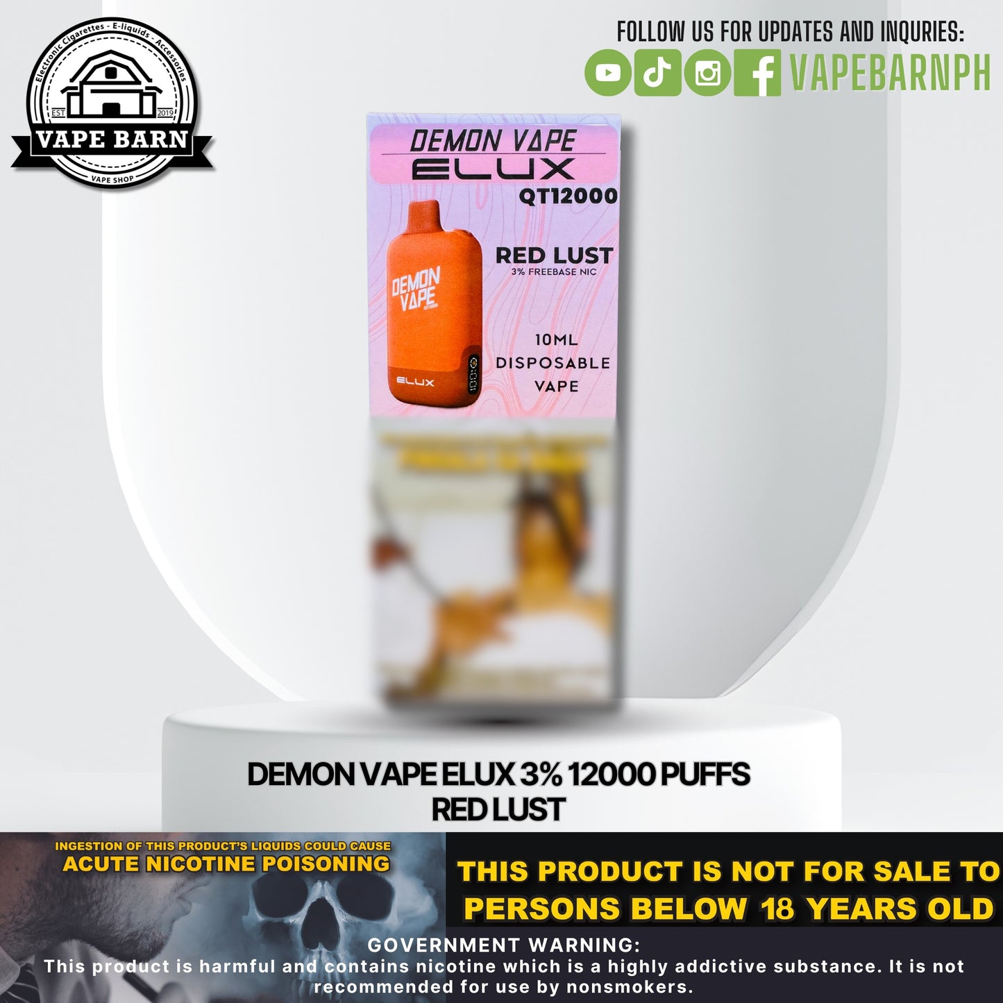 CS: Demon Vape Elux 3% 12000 Puffs