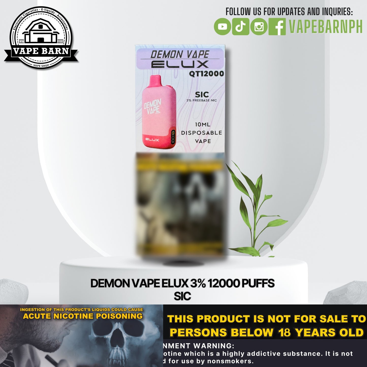 CS: Demon Vape Elux 3% 12000 Puffs