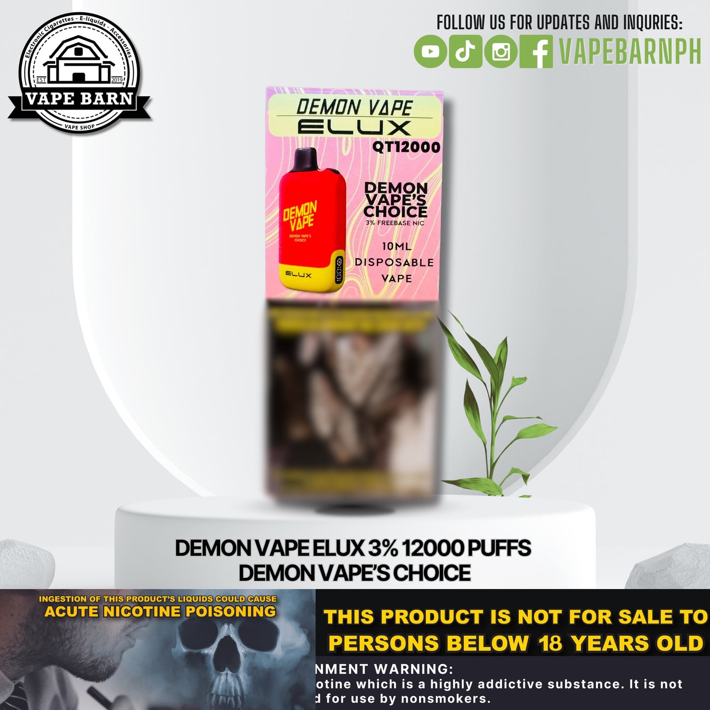 CS: Demon Vape Elux 3% 12000 Puffs