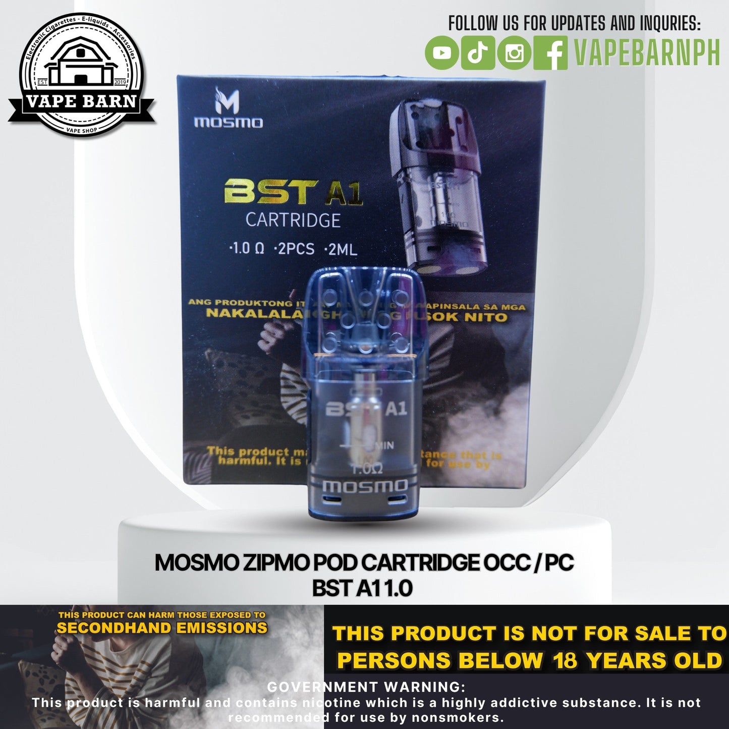 Mosmo Zipmo Pod Cartridge Occ / pc