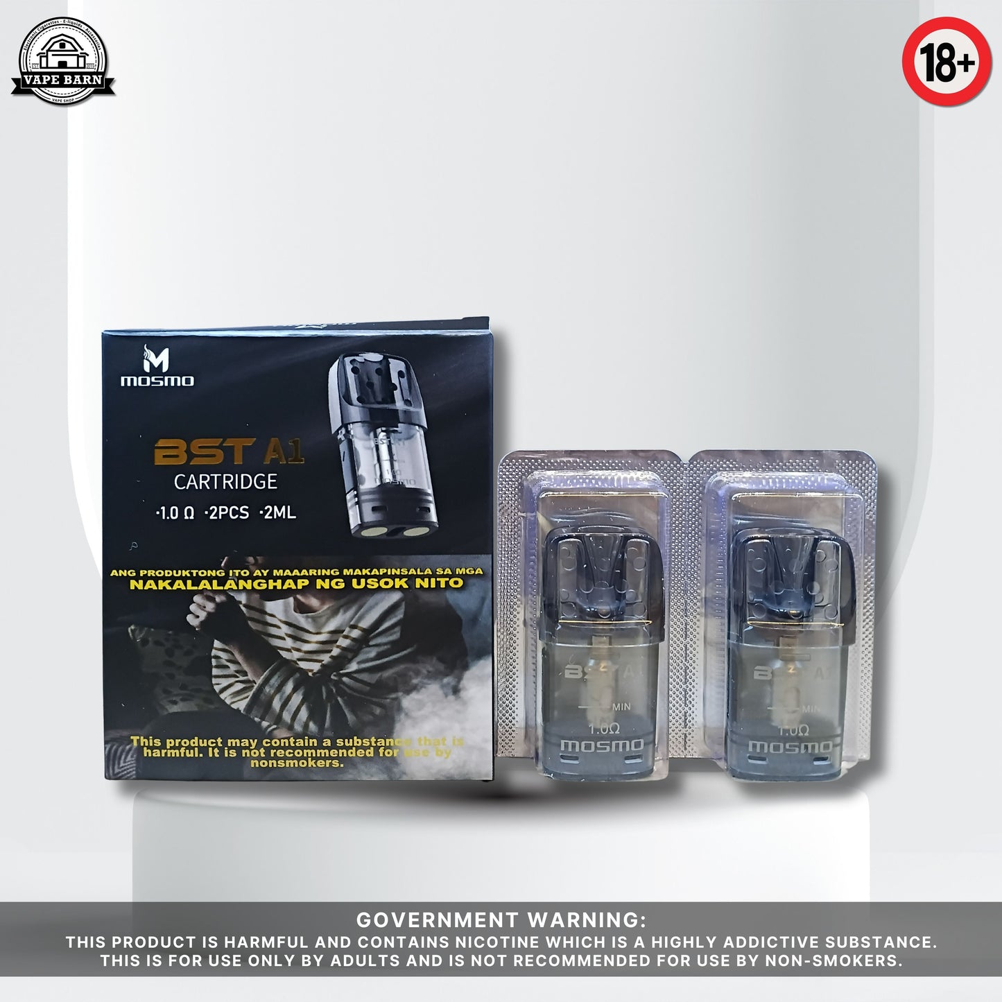 Mosmo Zipmo Pod Cartridge (2 Pcs or 1 Pack) BST A1 2ml 1.0 Ohm