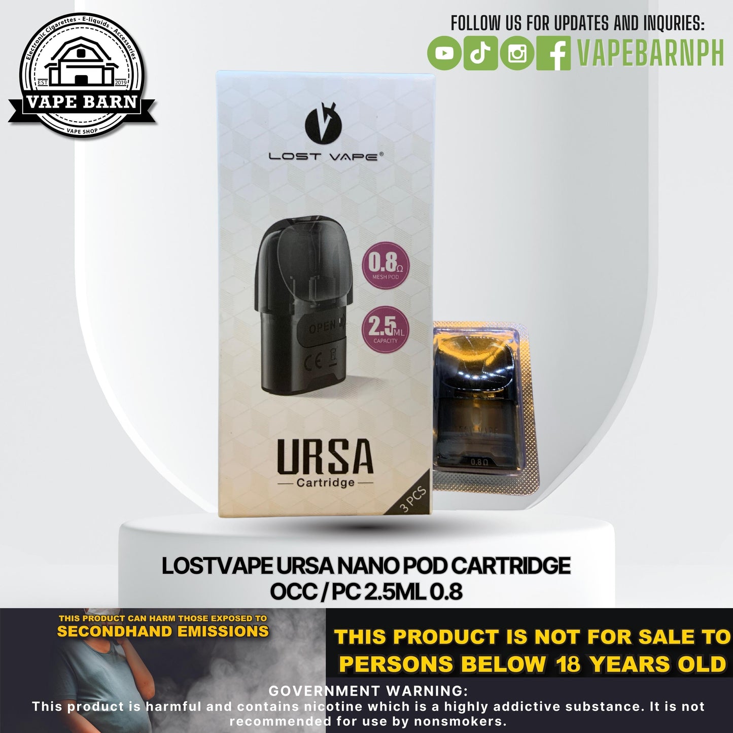 LostVape Ursa Nano Pod Cartridge Occ / pc