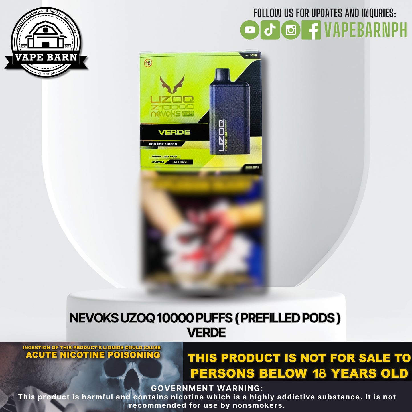 Nevoks UZOQ 10000 Puffs ( Prefilled Pods )