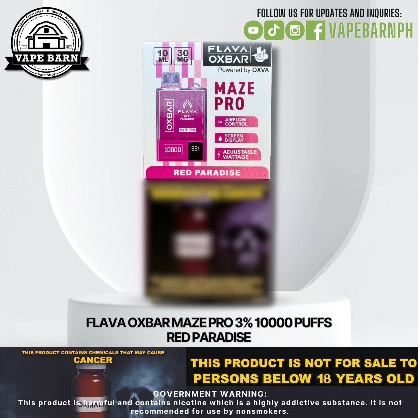 CS: Flava Oxbar Maze Pro 3% 10000 Puffs