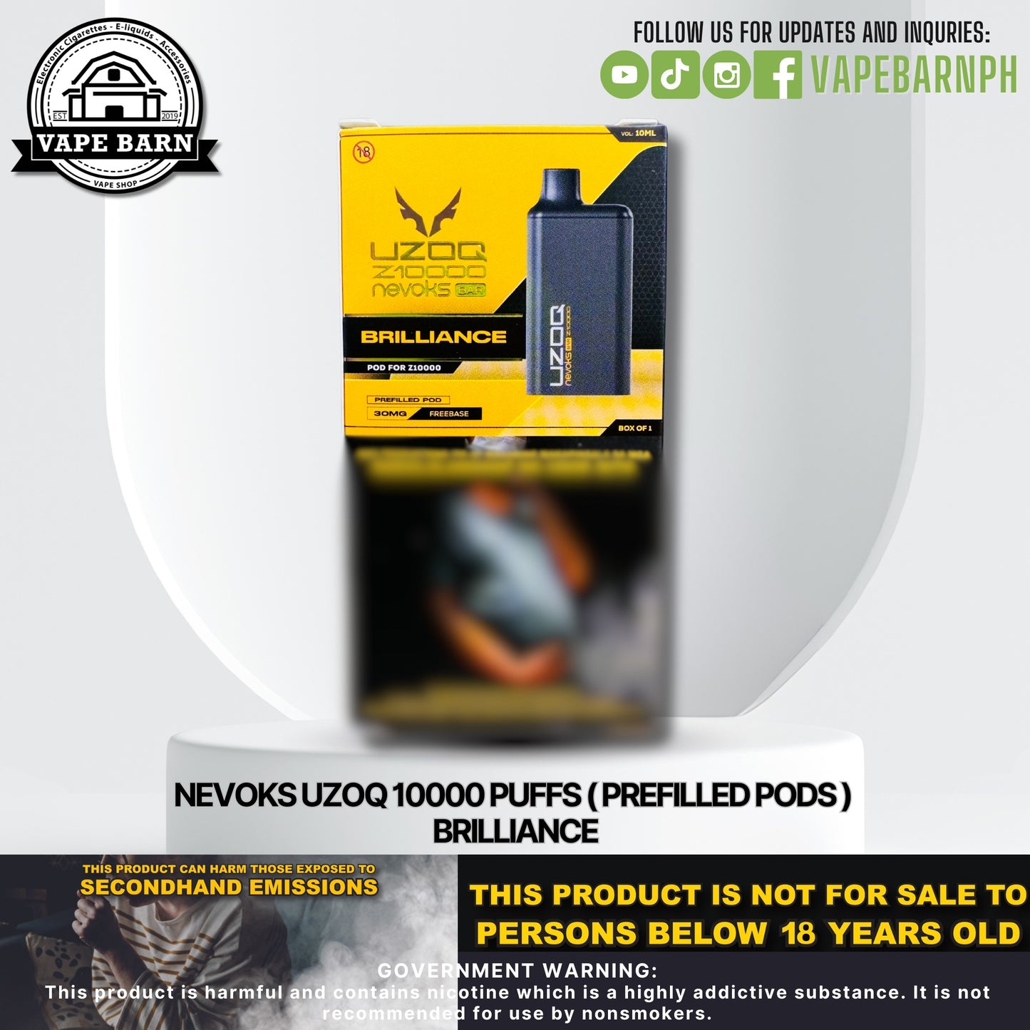 Nevoks UZOQ 10000 Puffs ( Prefilled Pods )