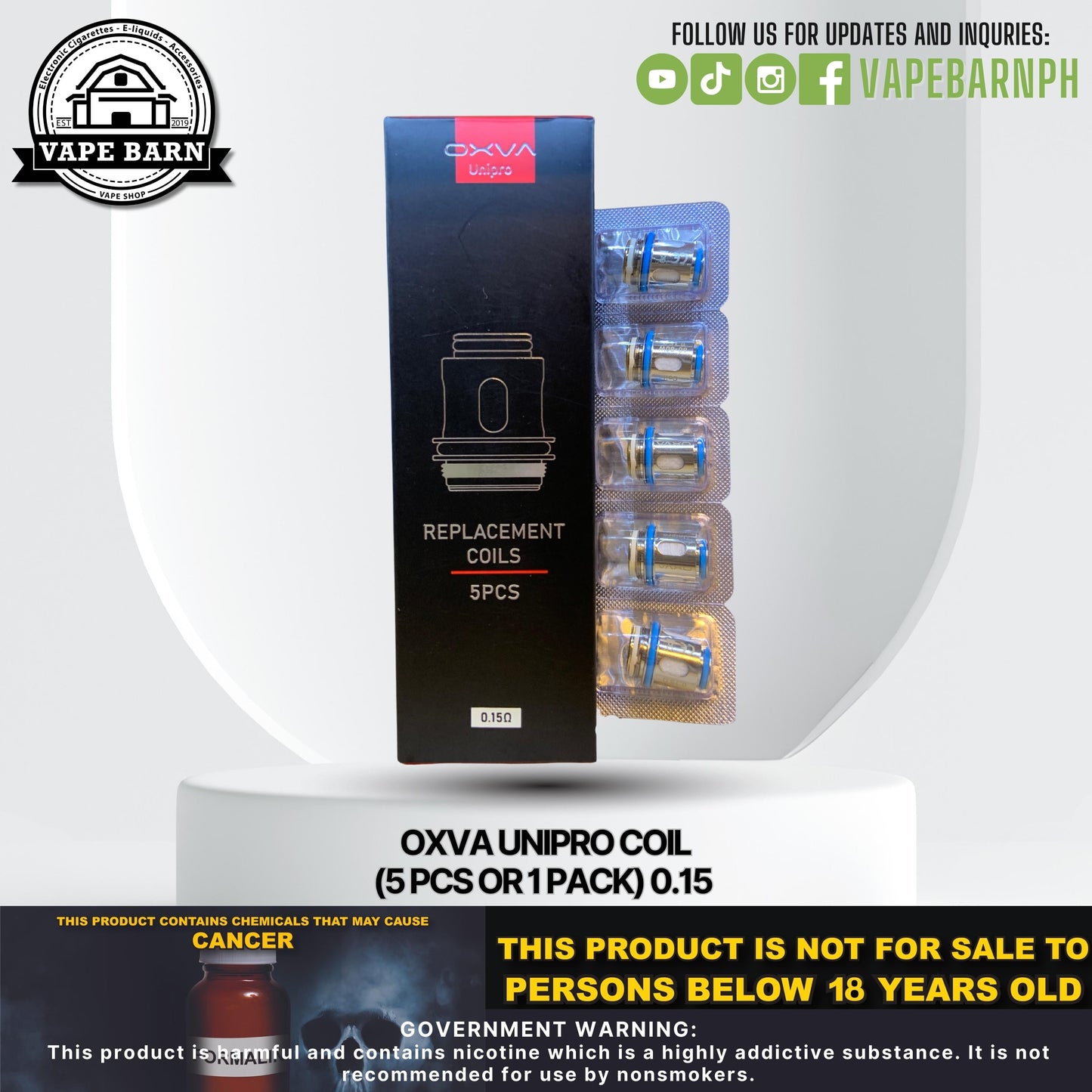 Oxva Unipro Coil (5 Pcs or 1 Pack) 0.15