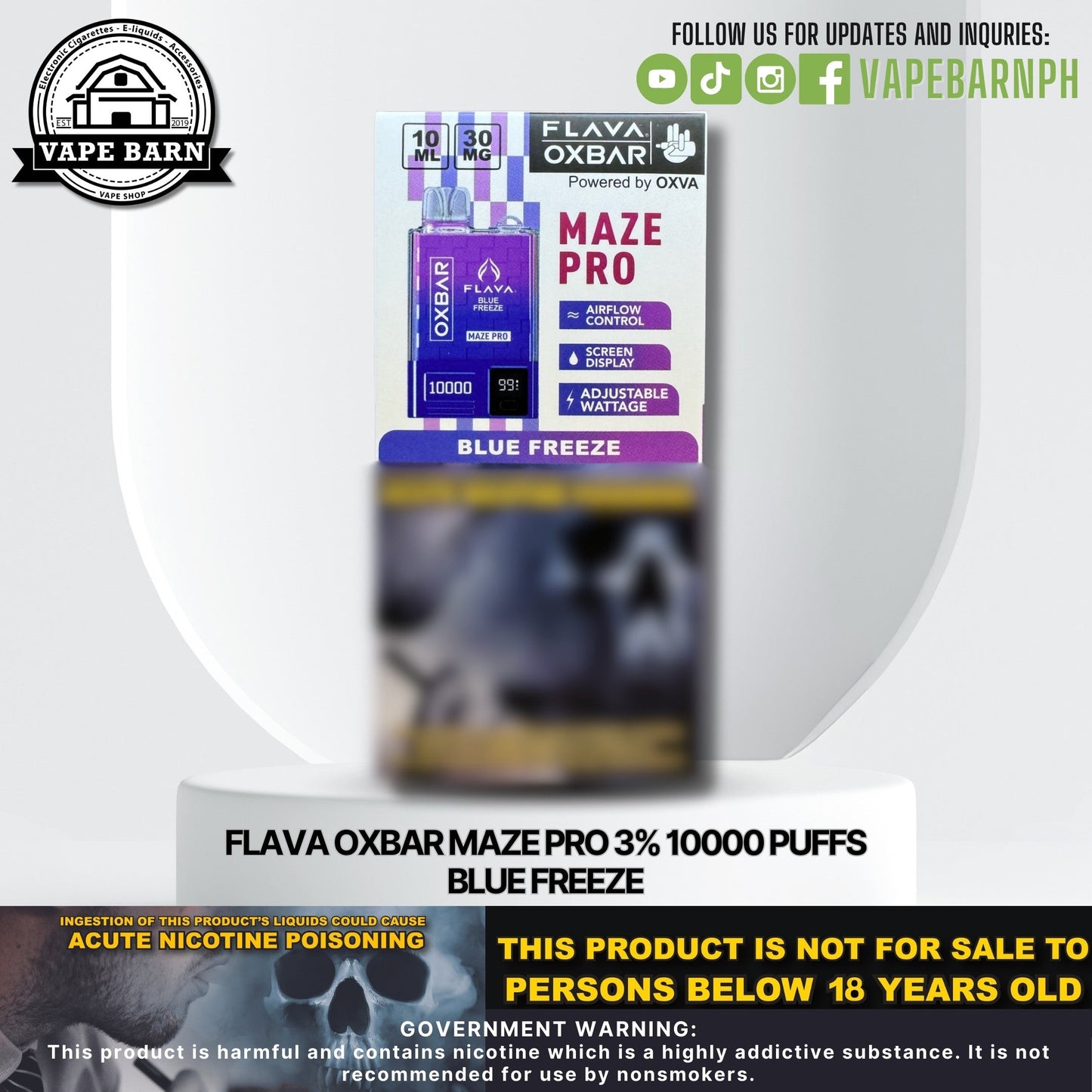 CS: Flava Oxbar Maze Pro 3% 10000 Puffs