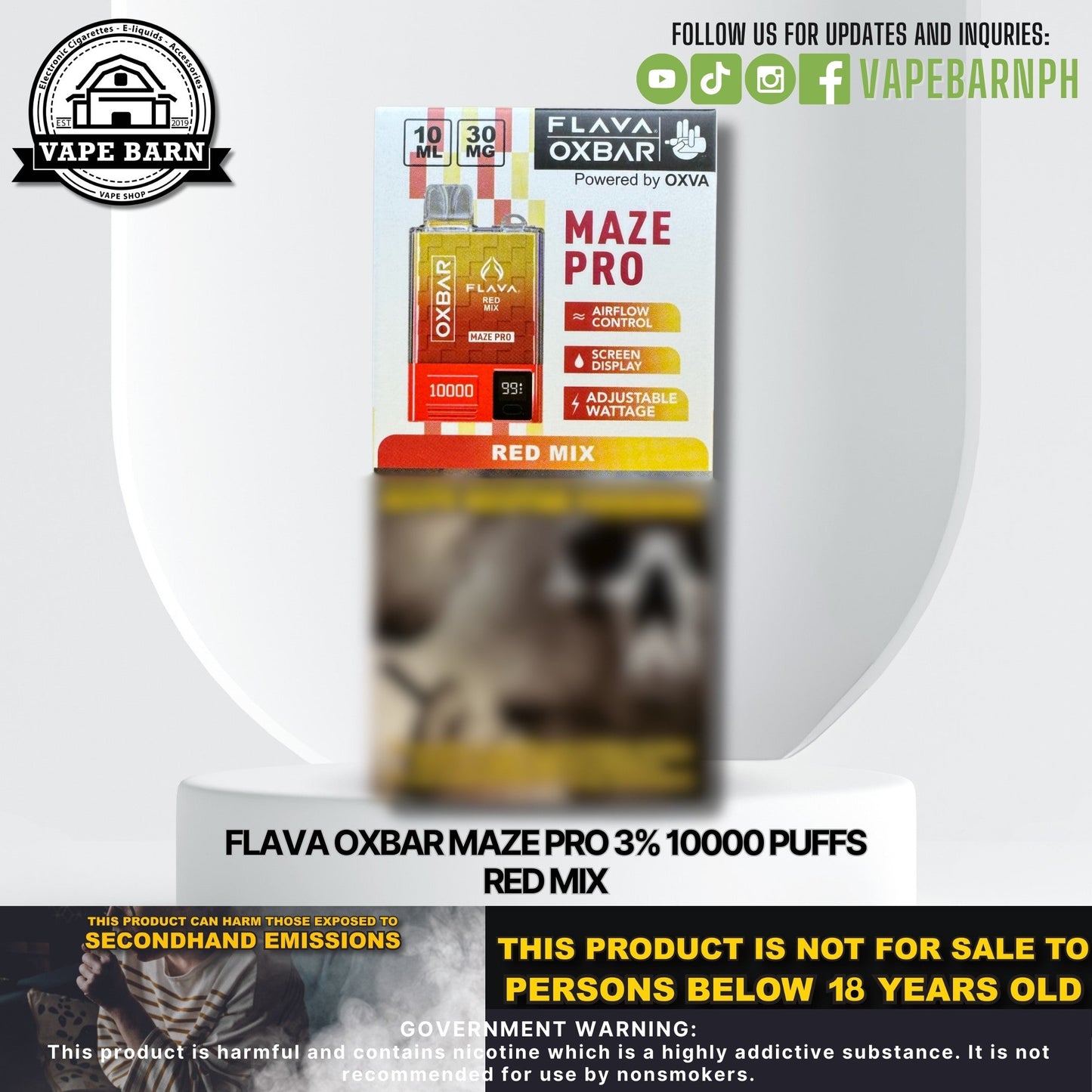 CS: Flava Oxbar Maze Pro 3% 10000 Puffs