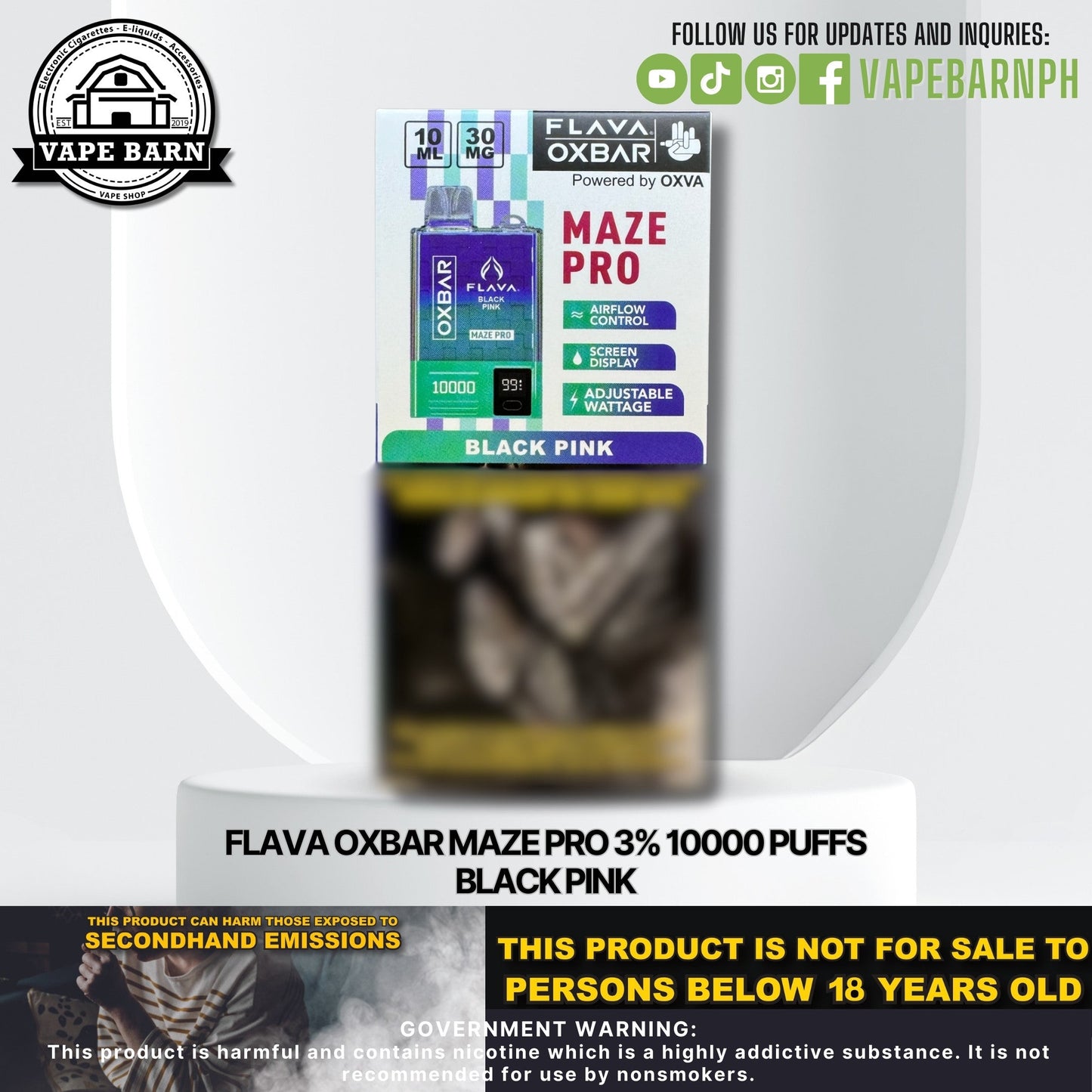 CS: Flava Oxbar Maze Pro 3% 10000 Puffs