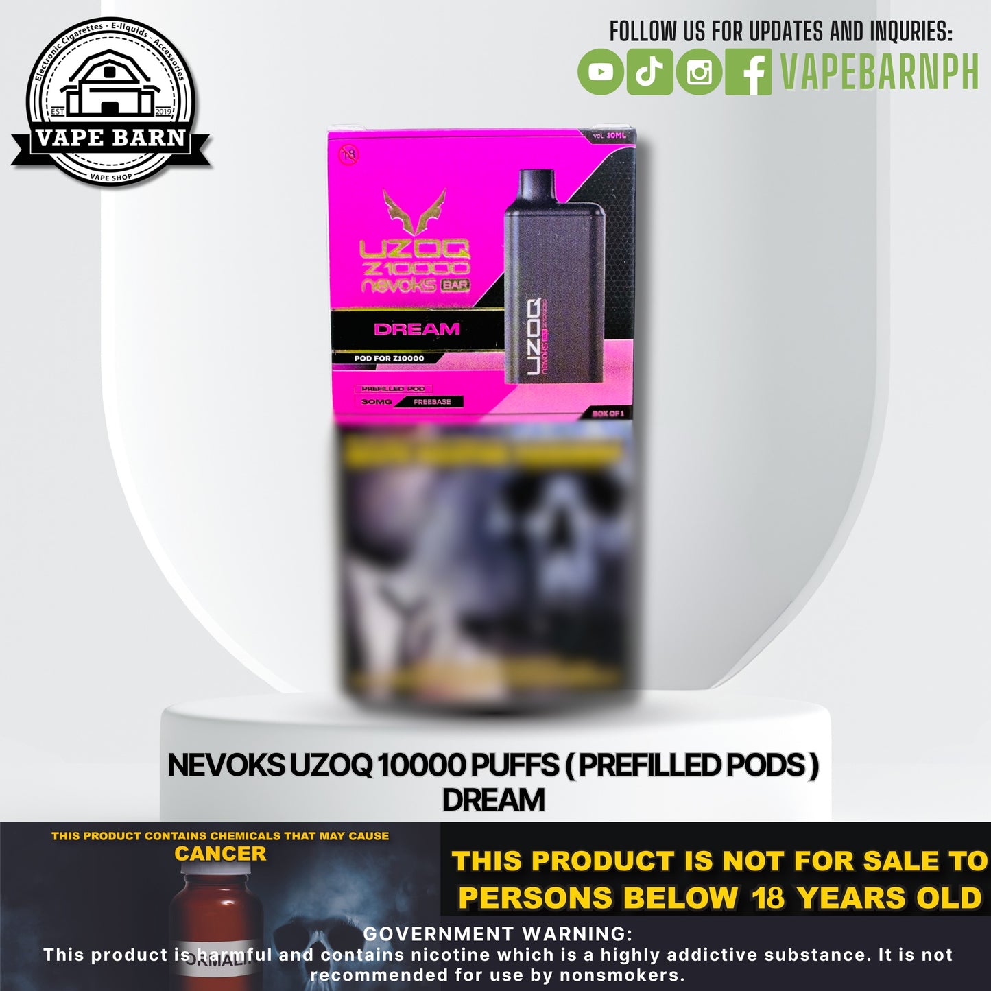 Nevoks UZOQ 10000 Puffs ( Prefilled Pods )