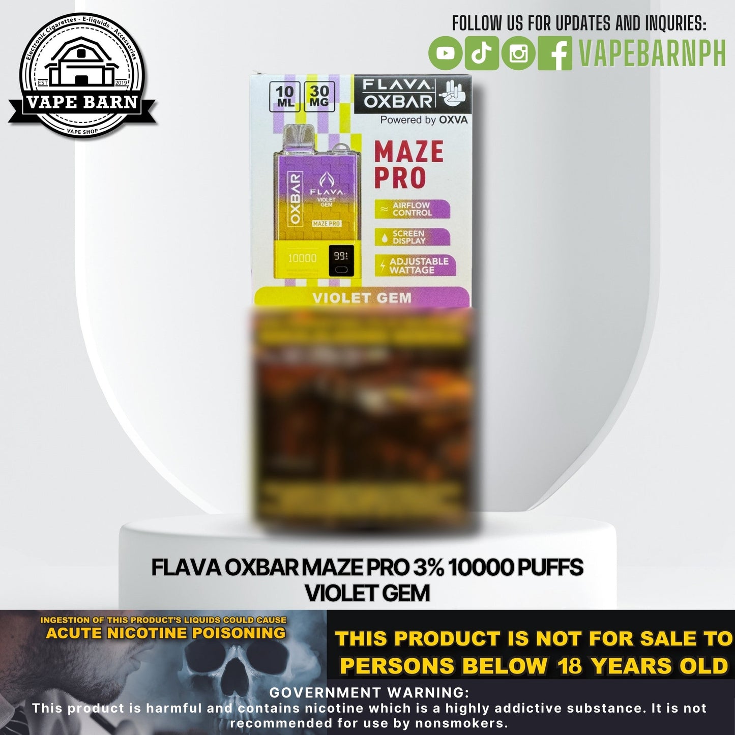 CS: Flava Oxbar Maze Pro 3% 10000 Puffs