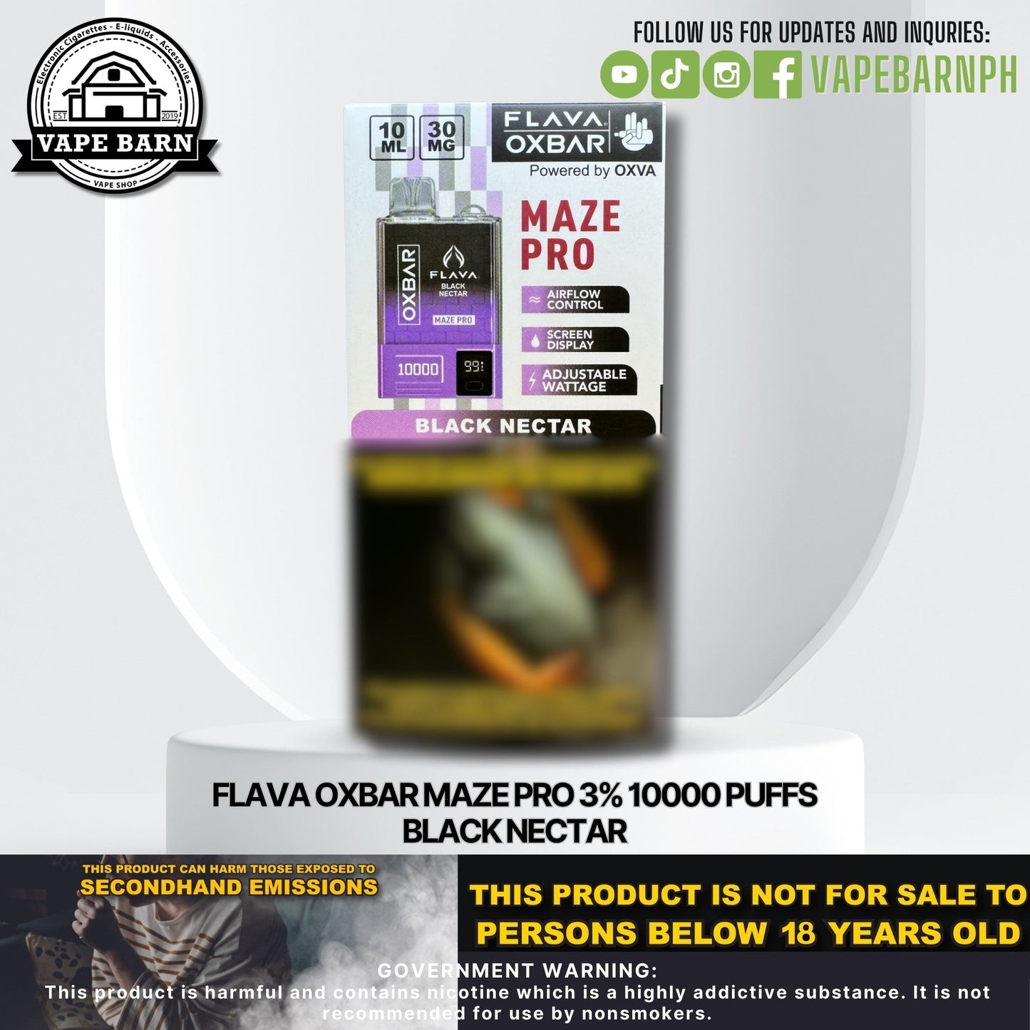 CS: Flava Oxbar Maze Pro 3% 10000 Puffs