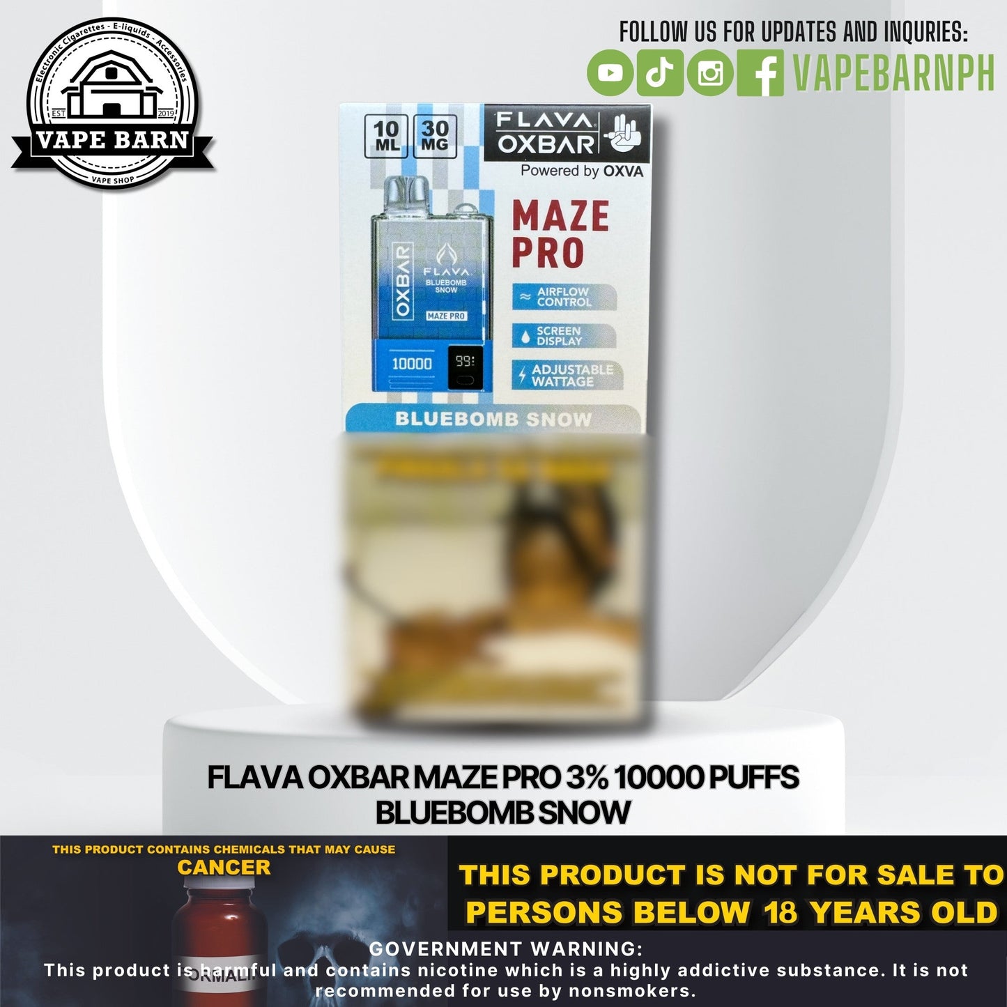 CS: Flava Oxbar Maze Pro 3% 10000 Puffs