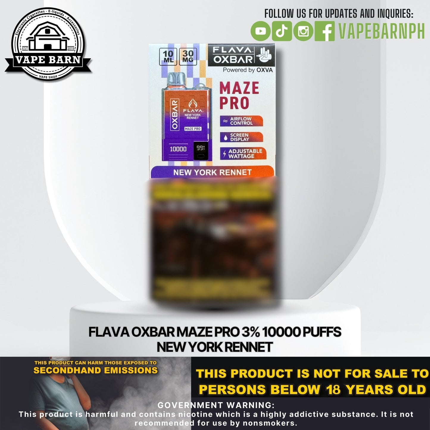 CS: Flava Oxbar Maze Pro 3% 10000 Puffs