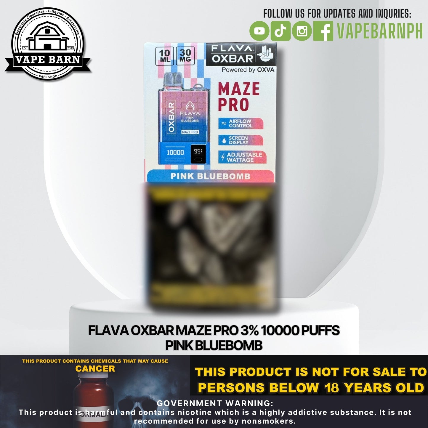 CS: Flava Oxbar Maze Pro 3% 10000 Puffs