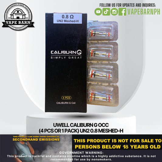 Uwell Caliburn G OCC (4 Pcs or 1 Pack) UN2 0.8 Meshed-H