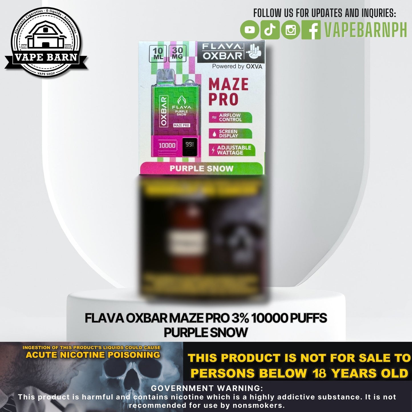 CS: Flava Oxbar Maze Pro 3% 10000 Puffs