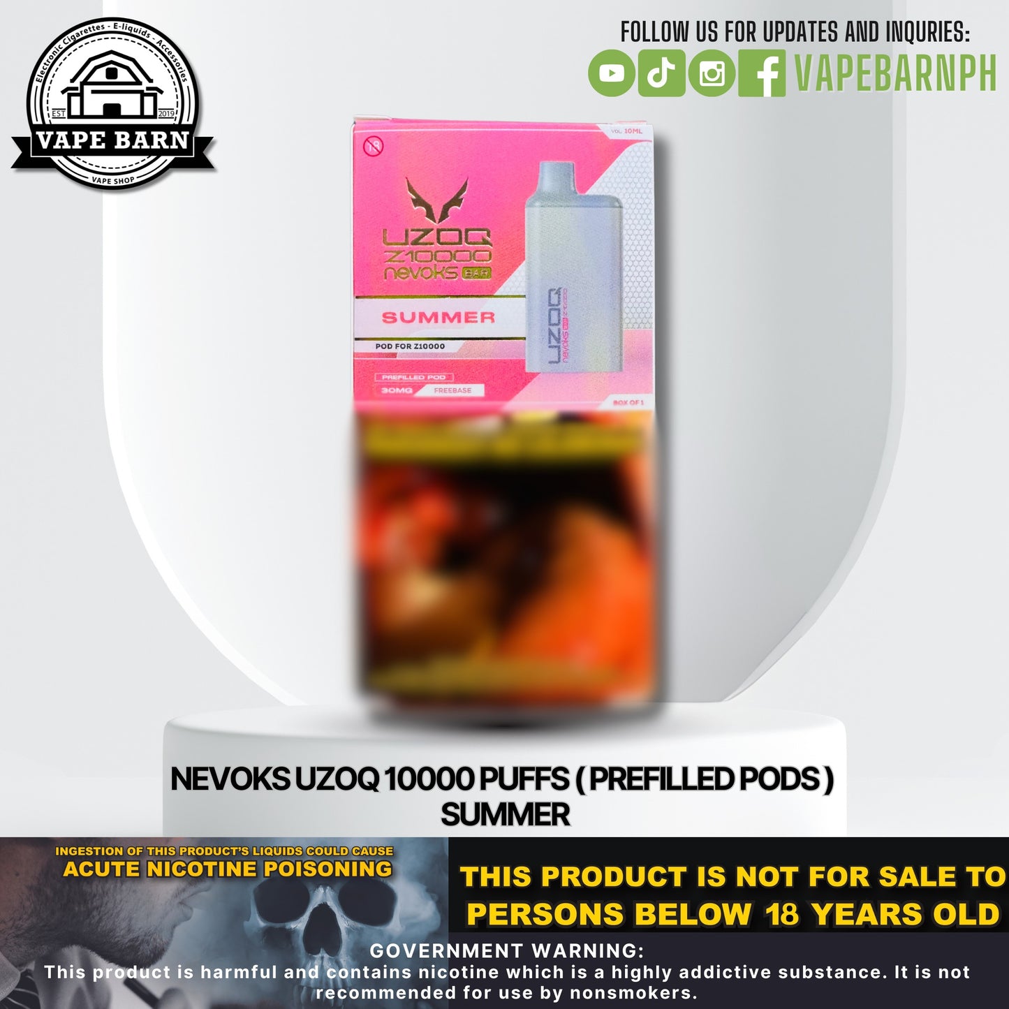 Nevoks UZOQ 10000 Puffs ( Prefilled Pods )