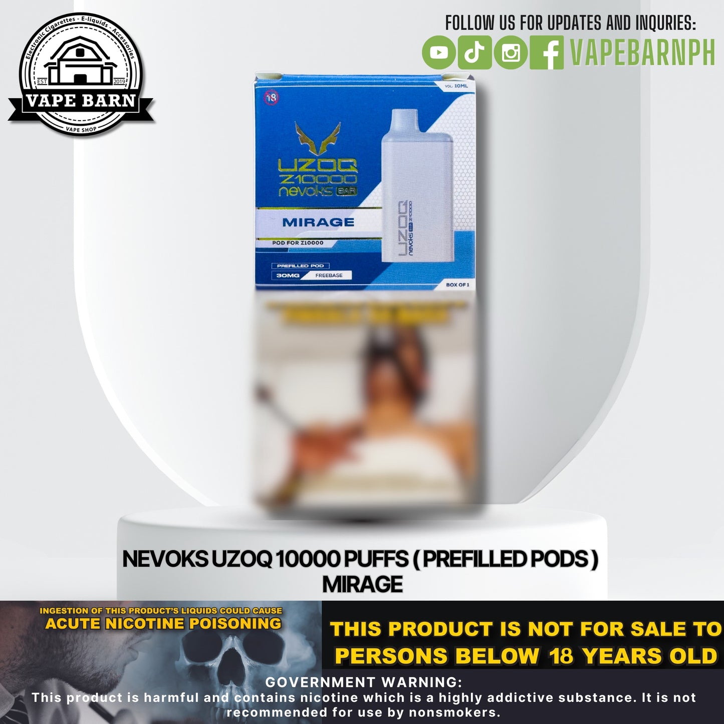 Nevoks UZOQ 10000 Puffs ( Prefilled Pods )