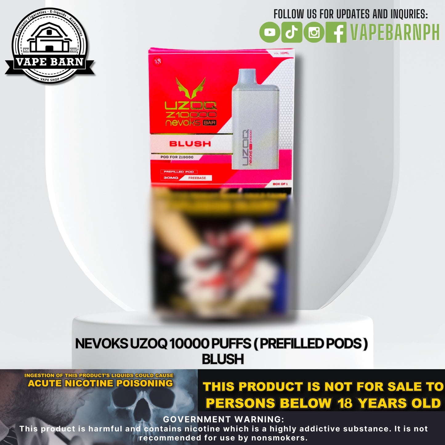 Nevoks UZOQ 10000 Puffs ( Prefilled Pods )