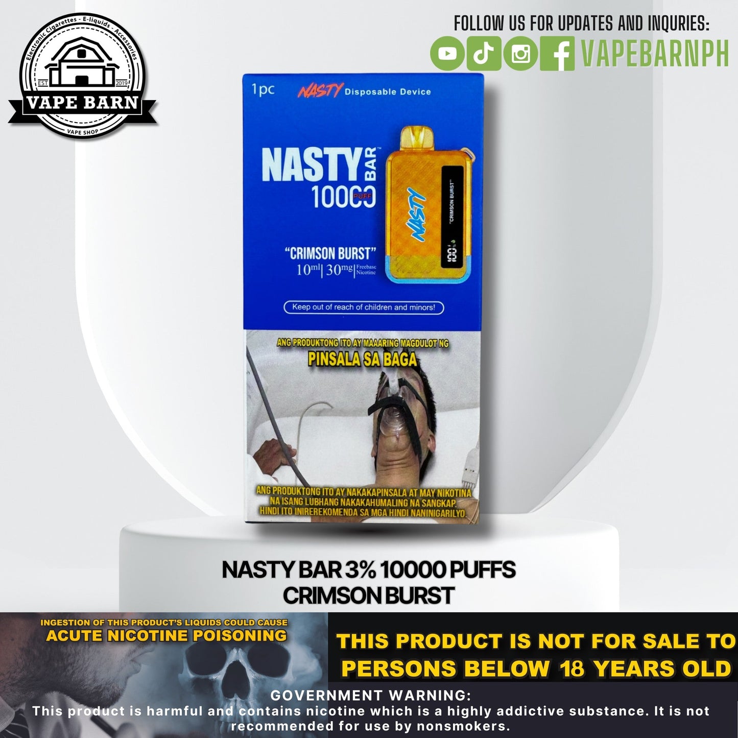 CS: Nasty Bar 3% 10000 Puffs