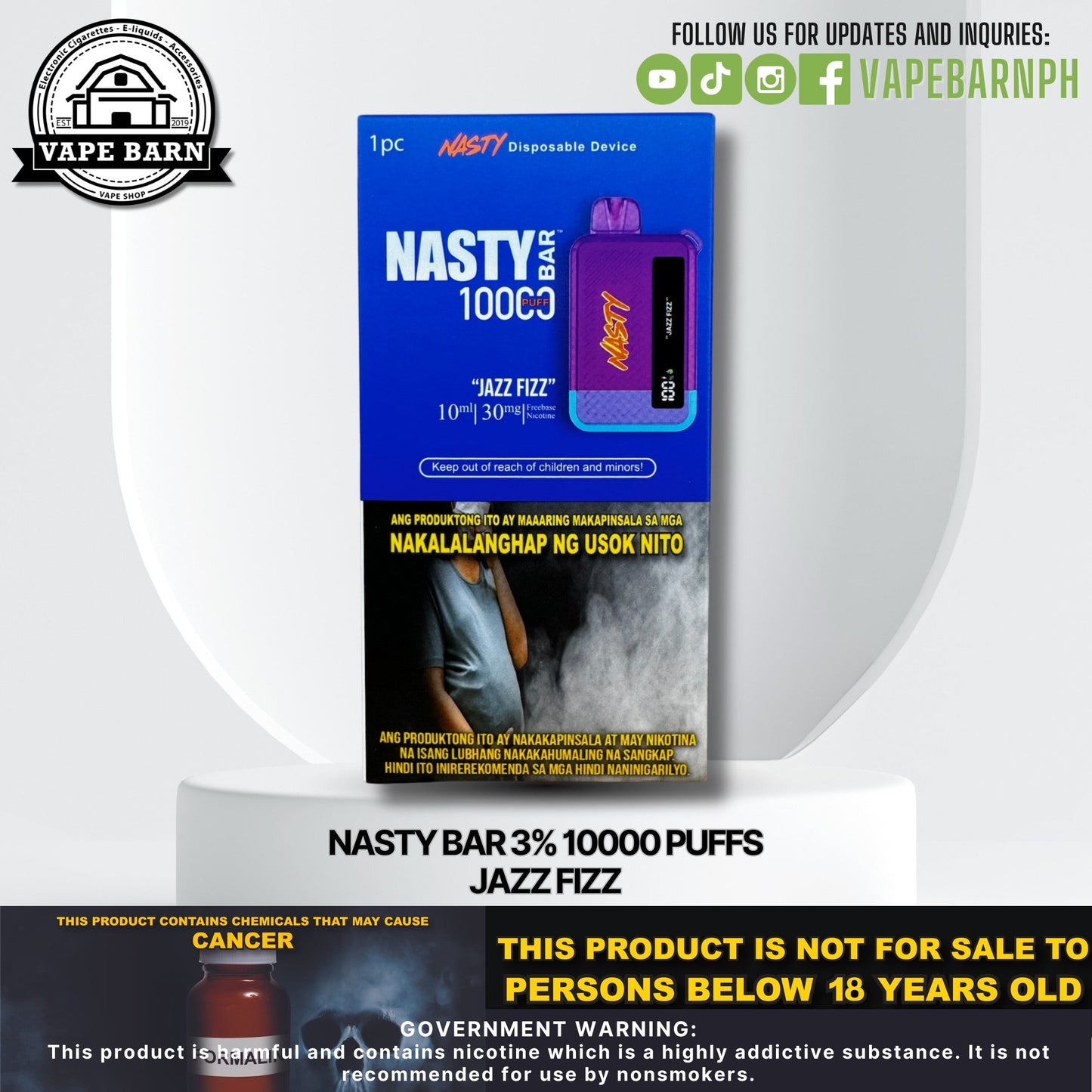 CS: Nasty Bar 3% 10000 Puffs