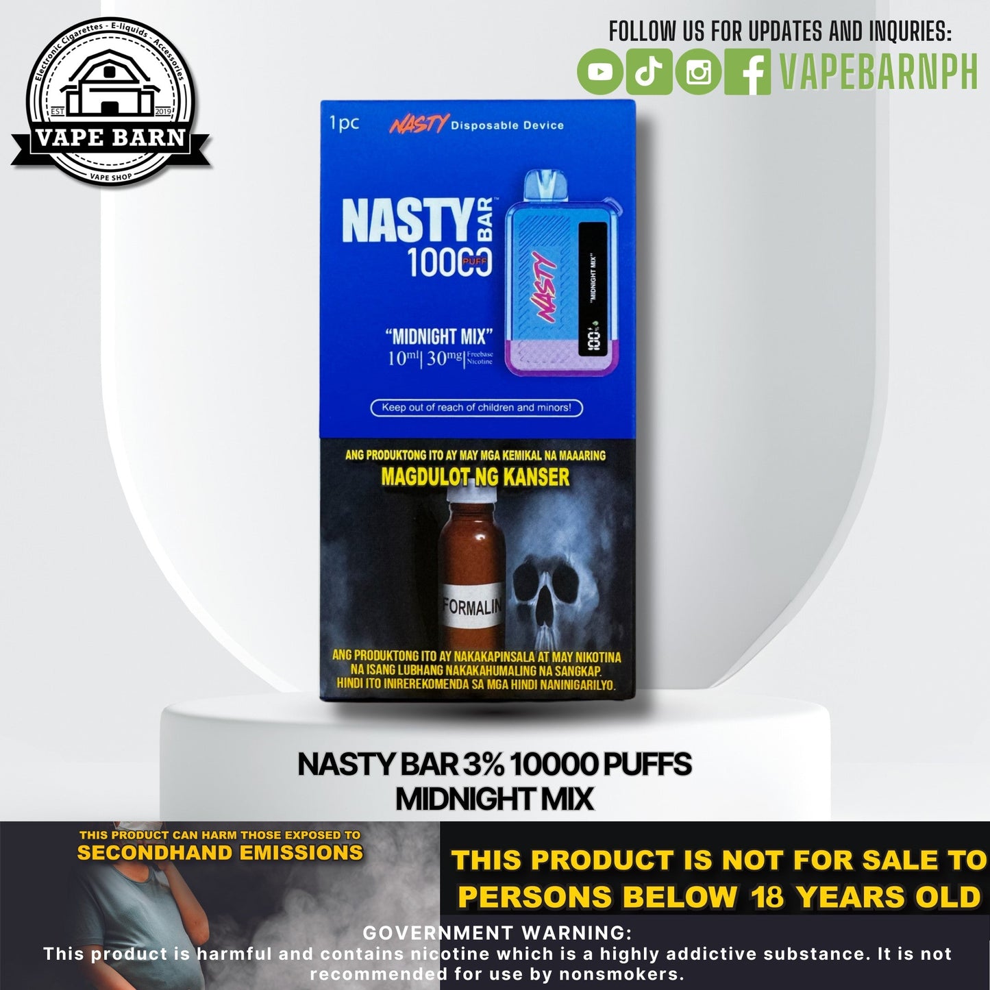 CS: Nasty Bar 3% 10000 Puffs