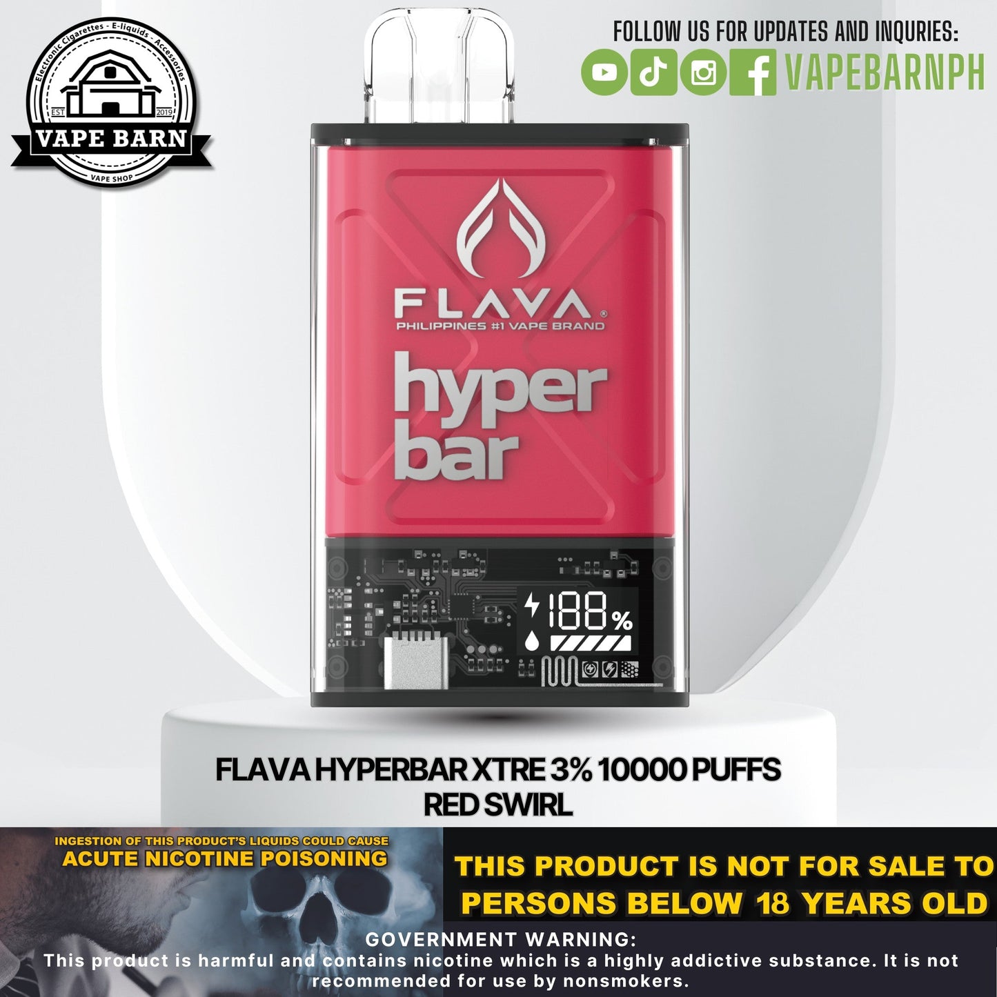 CS: Flava Hyperbar XTRE 3% 10000 Puffs