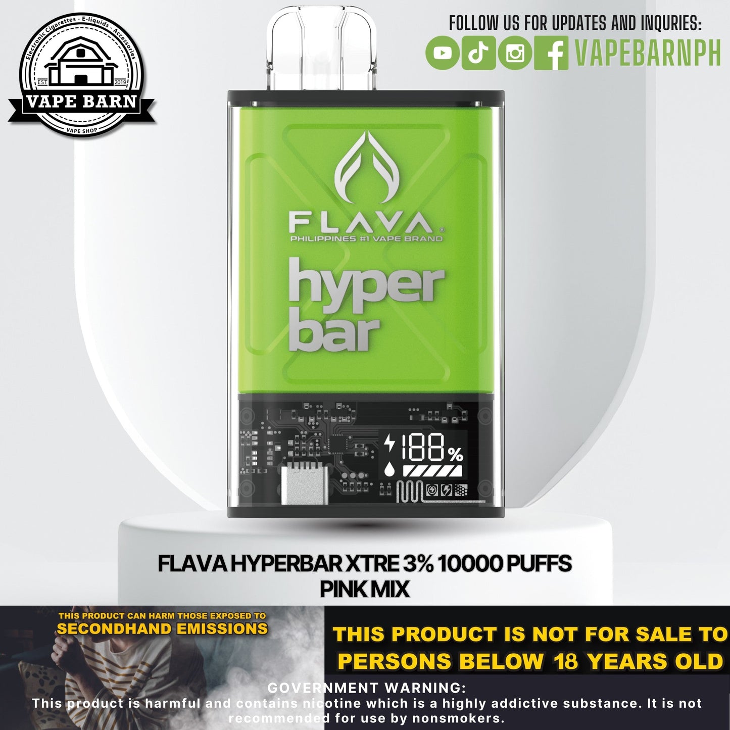 CS: Flava Hyperbar XTRE 3% 10000 Puffs