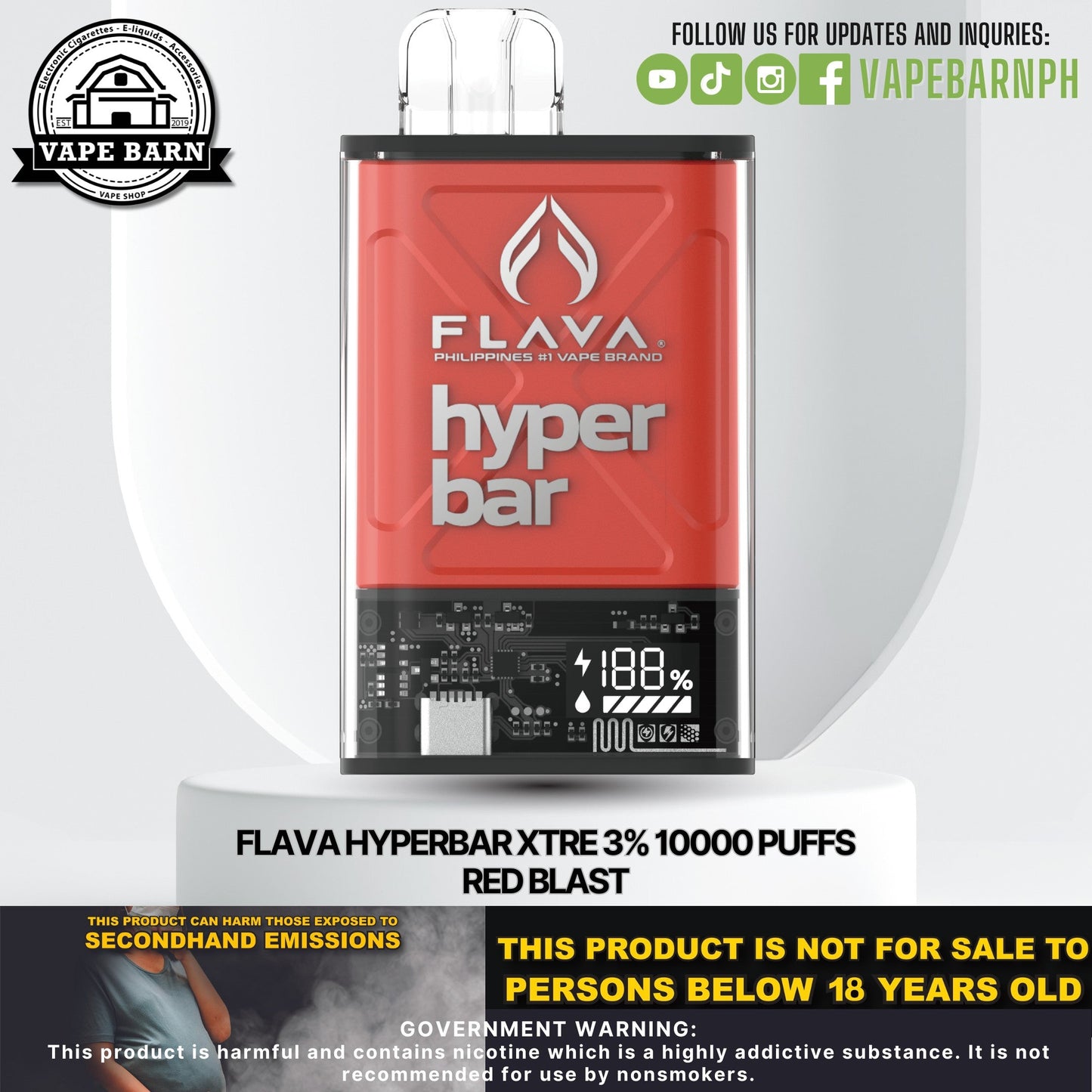 CS: Flava Hyperbar XTRE 3% 10000 Puffs