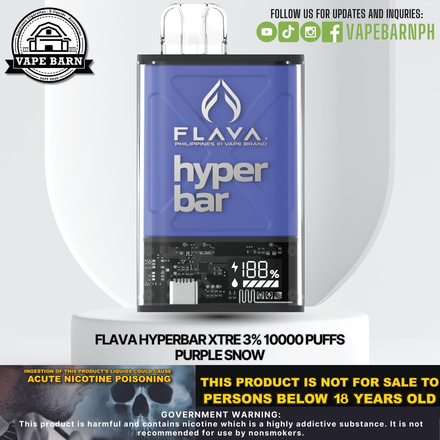 CS: Flava Hyperbar XTRE 3% 10000 Puffs