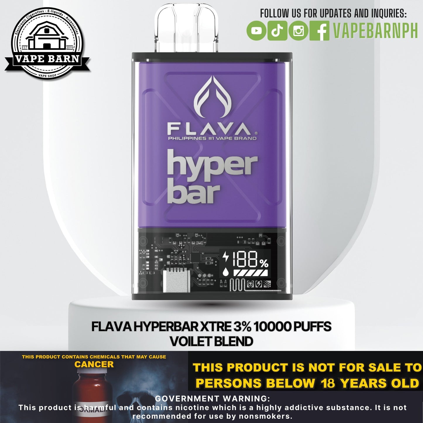 CS: Flava Hyperbar XTRE 3% 10000 Puffs