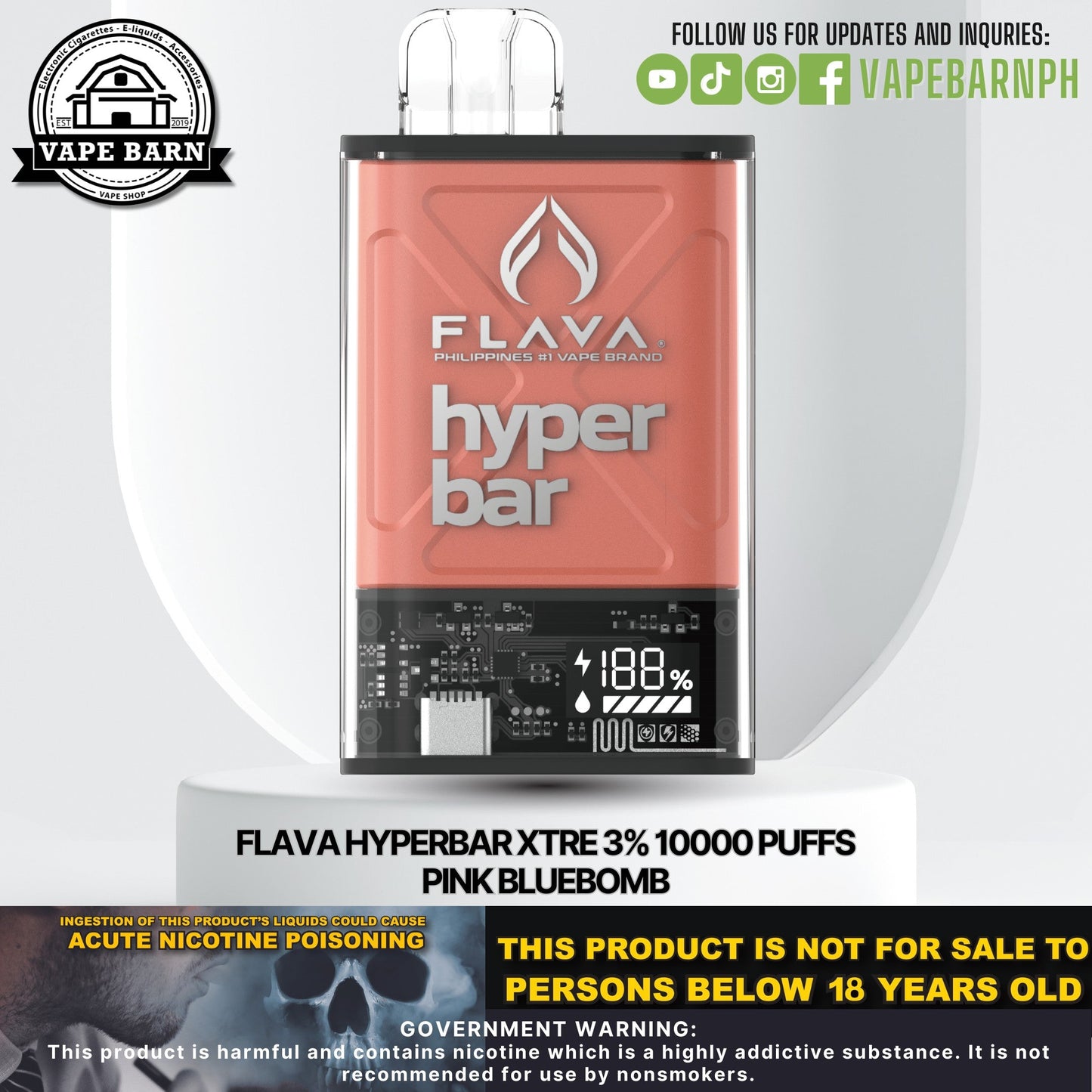 CS: Flava Hyperbar XTRE 3% 10000 Puffs