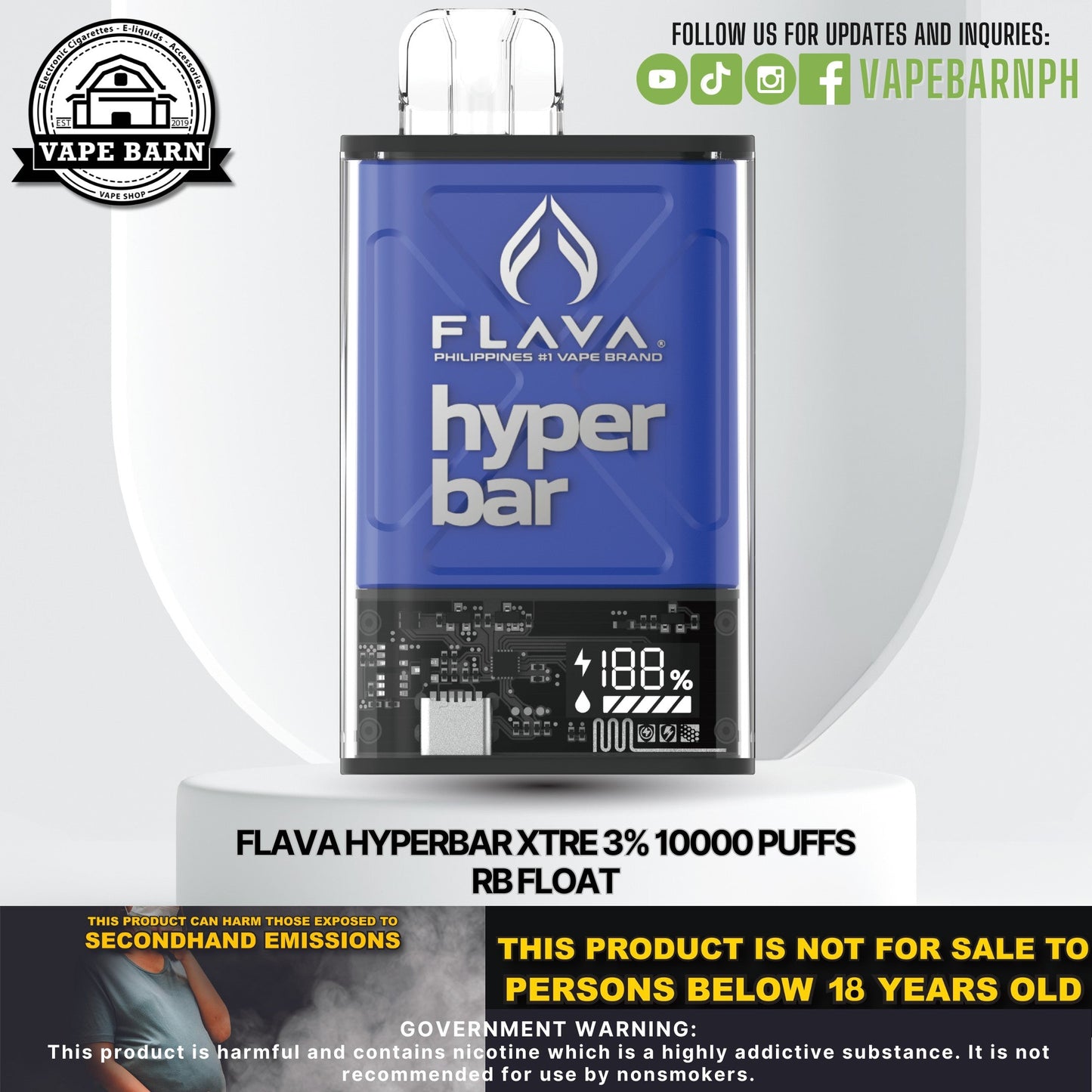 CS: Flava Hyperbar XTRE 3% 10000 Puffs